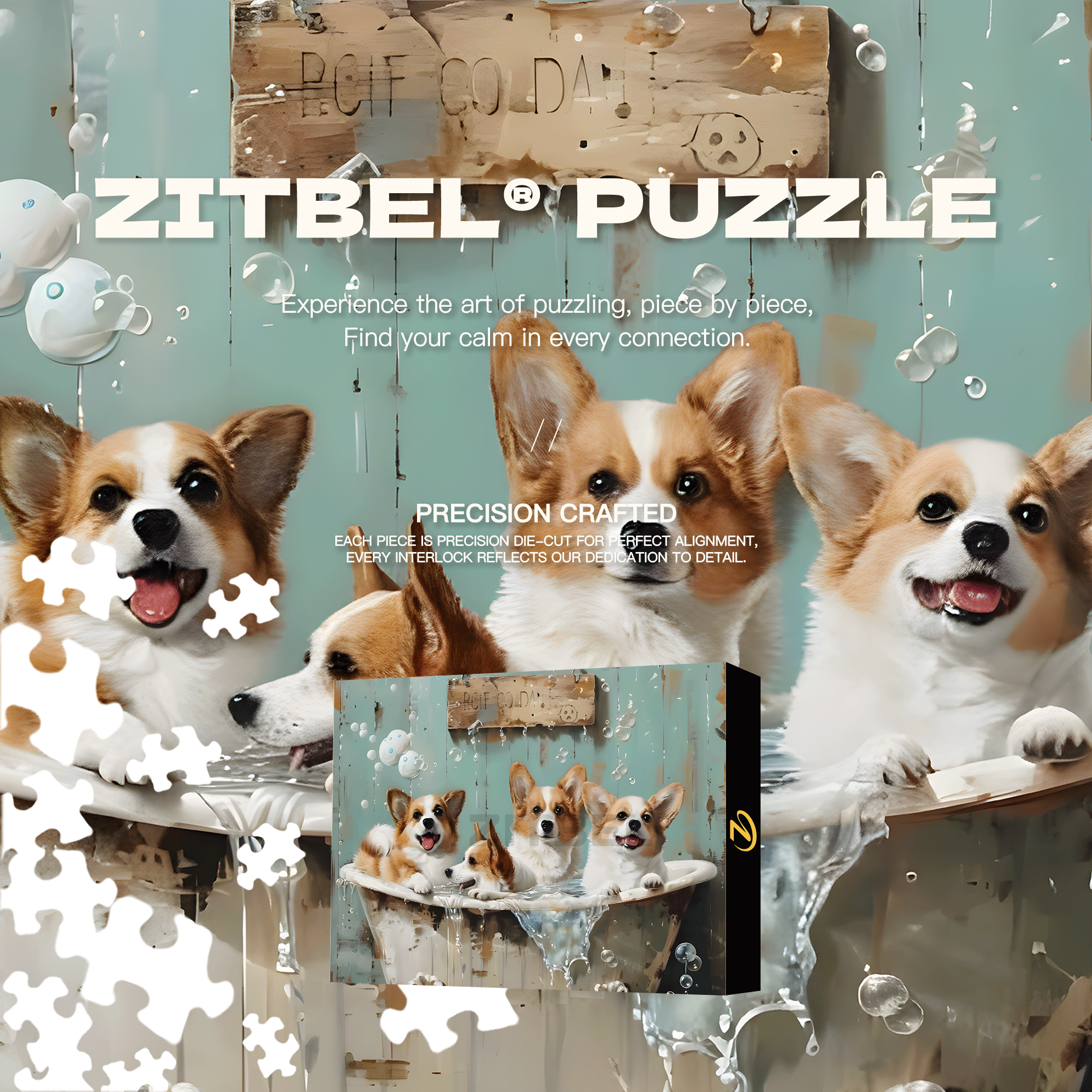 Corgi Alliance 500pcs/1000pcs Jigsaw Puzzle, Scratch-Resistant, Interactive Family Game & Brain-Boosting DIY Decor, Perfect for Halloween, Christmas & New Year Gifts, Family Puzzle Game