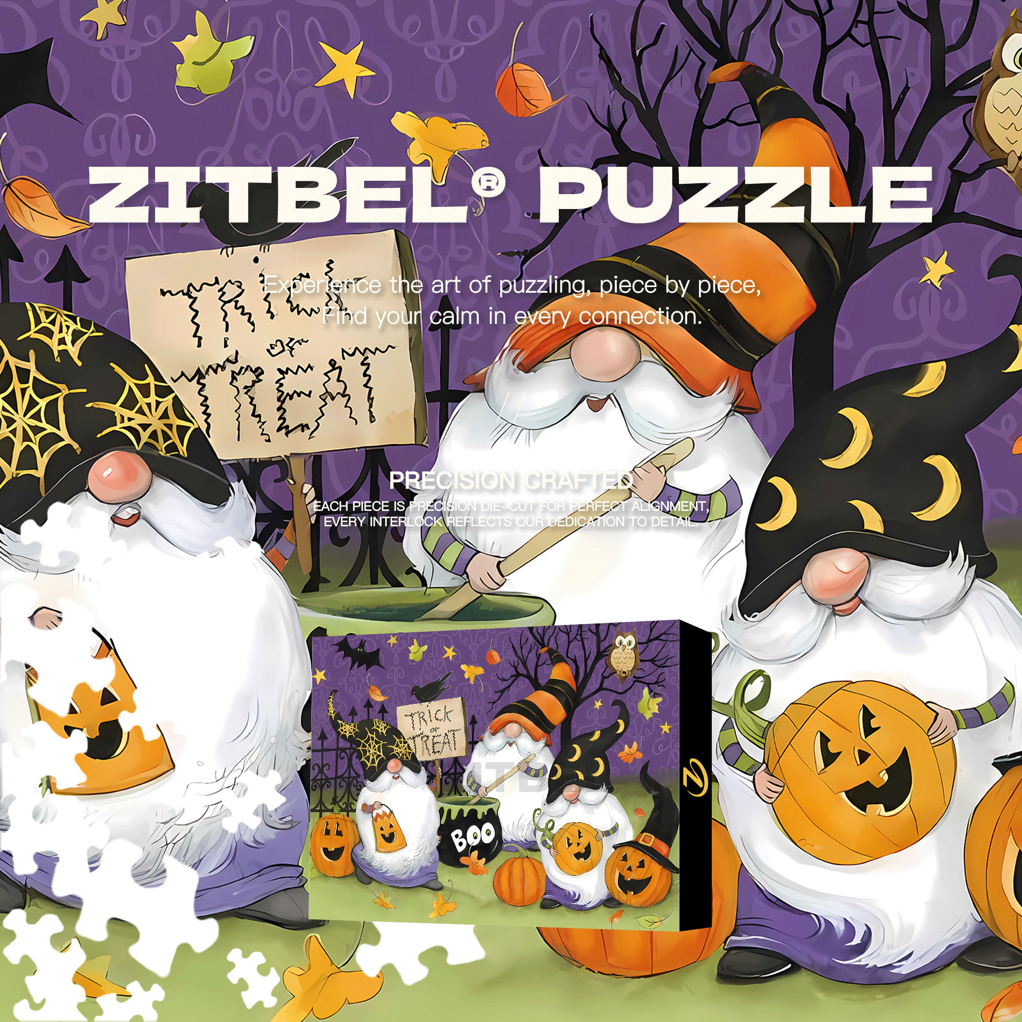 Dwarves' Halloween 500pcs/1000pcs Jigsaw Puzzle, Scratch-Resistant, Interactive Family Game & Brain-Boosting DIY Decor, Perfect for Halloween, Christmas & New Year Gifts, Family Puzzle Game