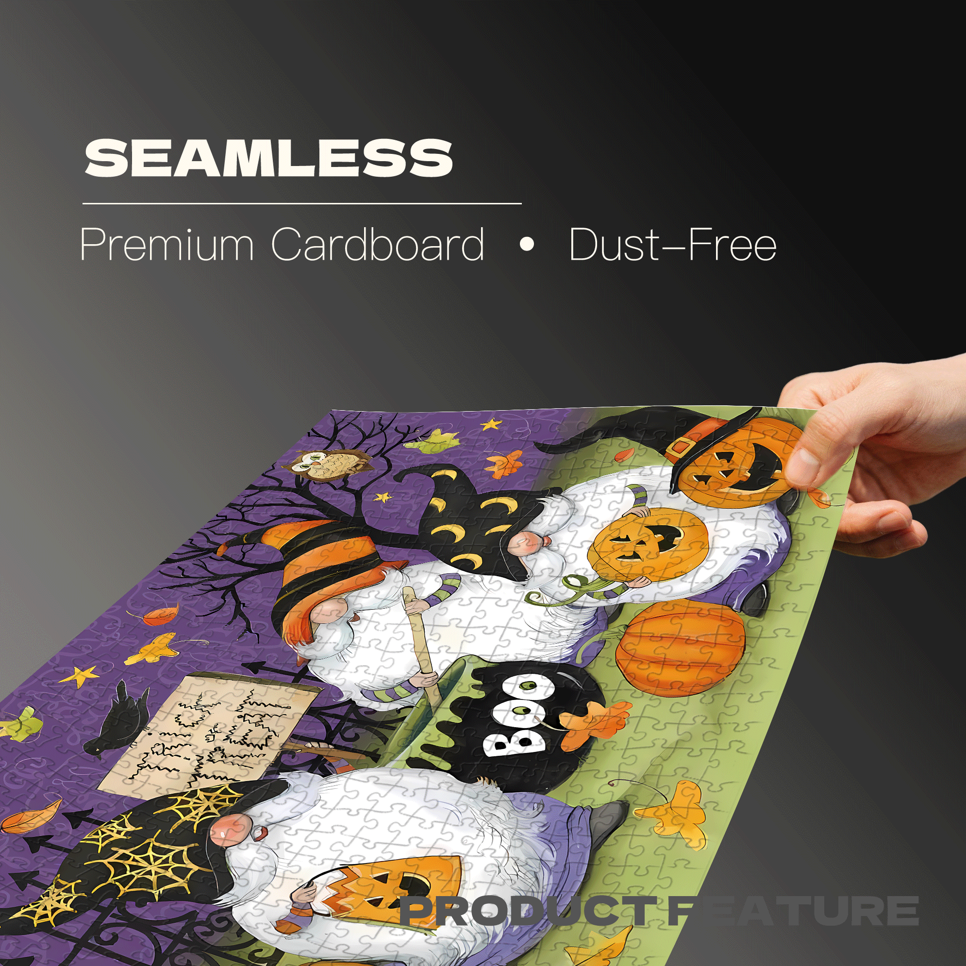Dwarves' Halloween 500pcs/1000pcs Jigsaw Puzzle, Scratch-Resistant, Interactive Family Game & Brain-Boosting DIY Decor, Perfect for Halloween, Christmas & New Year Gifts, Family Puzzle Game