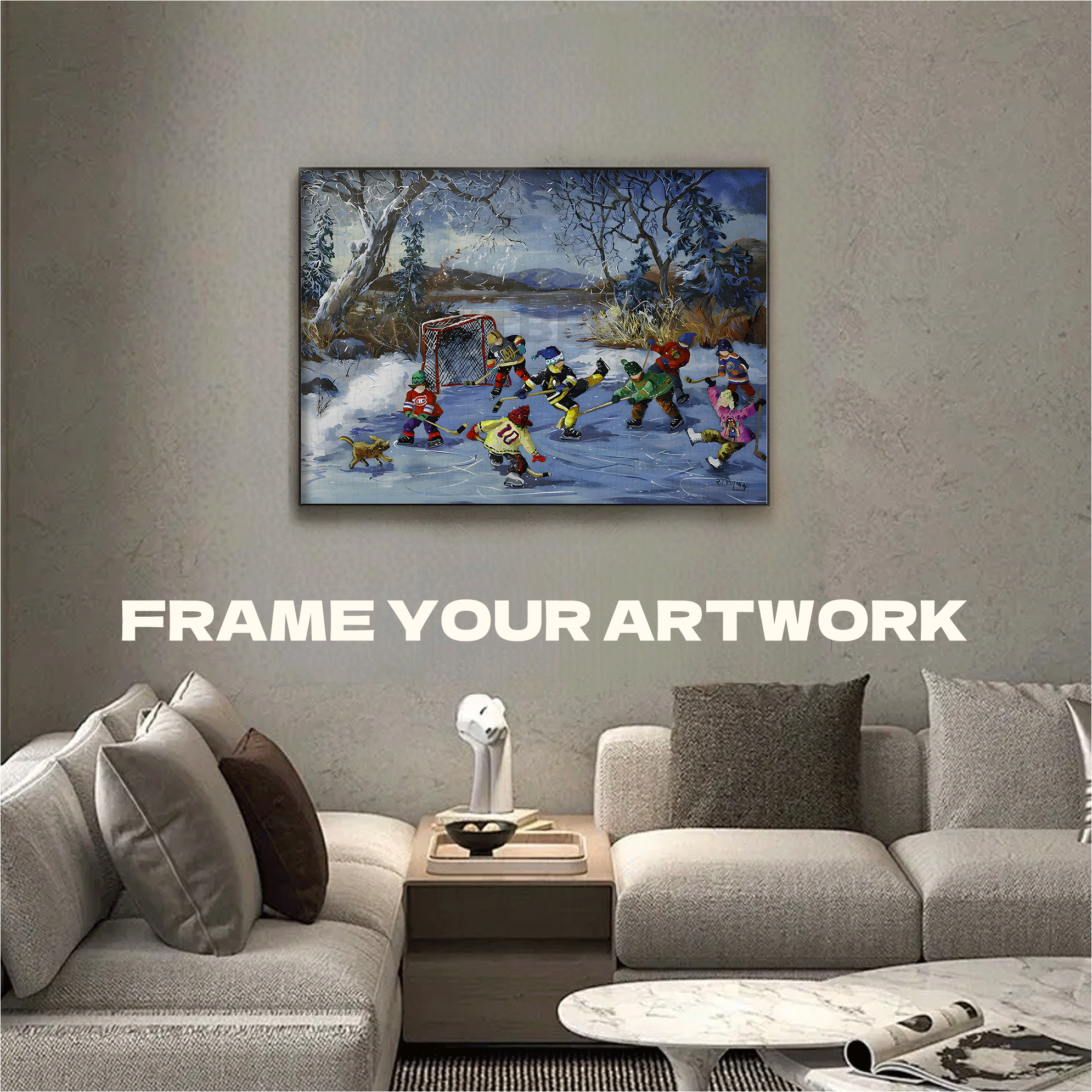 Ice Hockey 500pcs/1000pcs Jigsaw Puzzle, Scratch-Resistant, Interactive Family Game & Brain-Boosting DIY Decor, Perfect for Halloween, Christmas & New Year Gifts, Family Puzzle Game