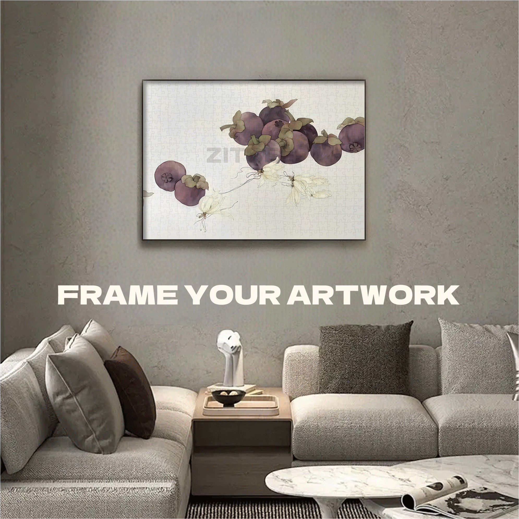 Magnolia and Mangosteen 500pcs/1000pcs Jigsaw Puzzle, Scratch-Resistant, Interactive Family Game & Brain-Boosting DIY Decor, Perfect for Halloween, Christmas & New Year Gifts, Family Puzzle Game