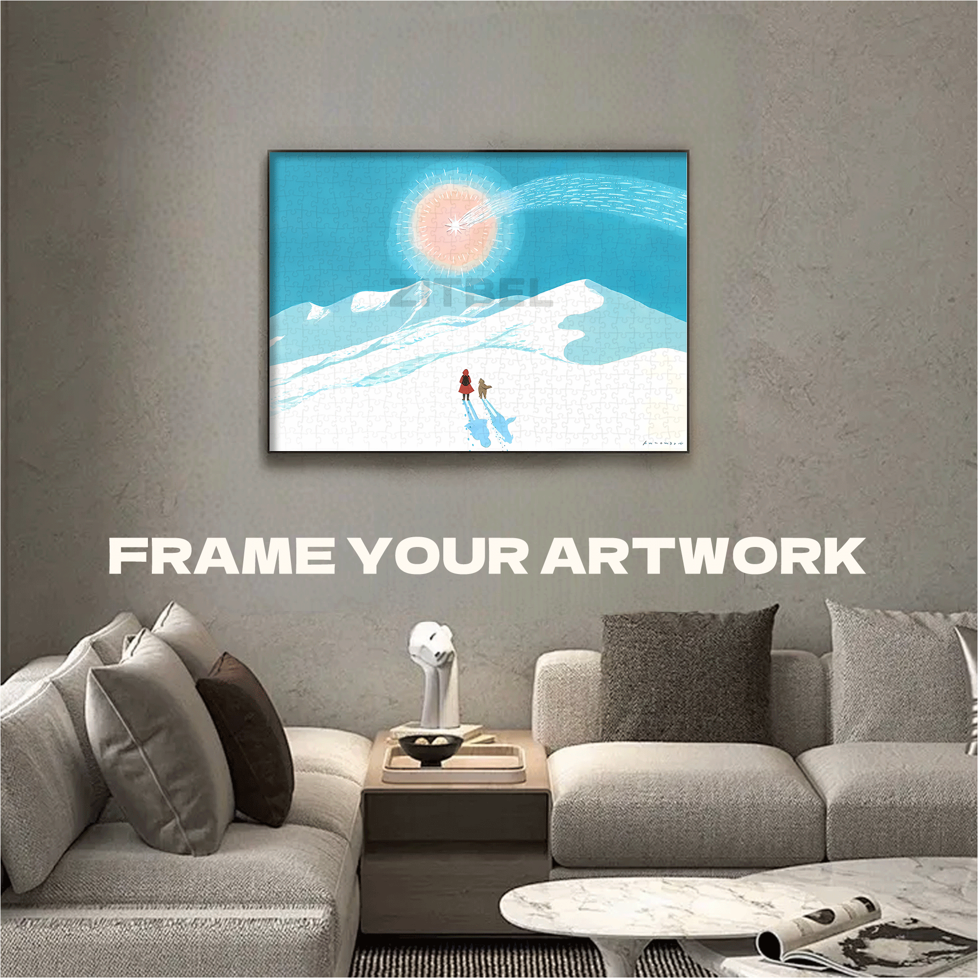 Snow Mountain Meteor 500pcs/1000pcs Jigsaw Puzzle, Scratch-Resistant, Interactive Family Game & Brain-Boosting DIY Decor, Perfect for Halloween, Christmas & New Year Gifts, Family Puzzle Game