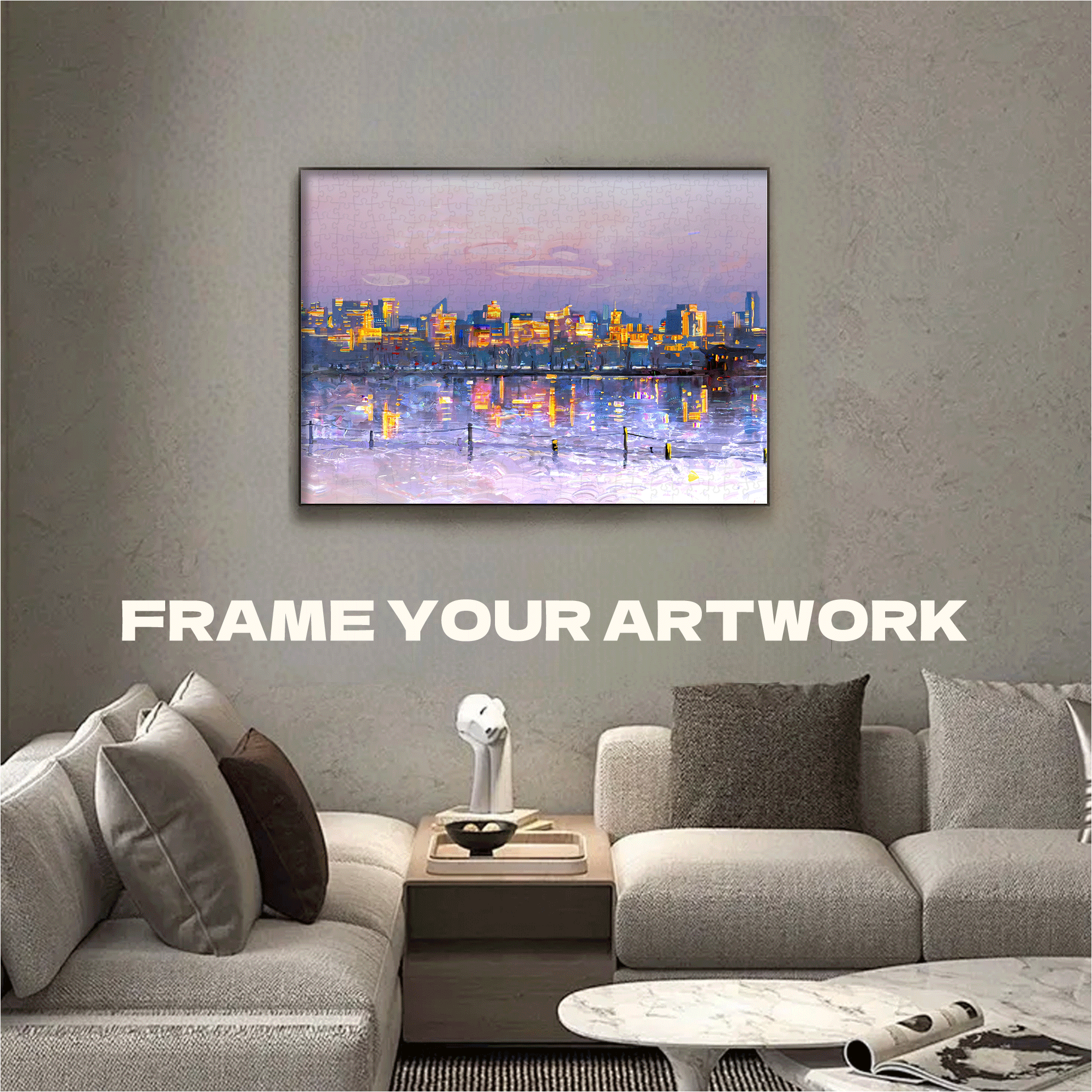 West Lake Across The River 500pcs/1000pcs Jigsaw Puzzle, Scratch-Resistant, Interactive Family Game & Brain-Boosting DIY Decor, Perfect for Halloween, Christmas & New Year Gifts, Family Puzzle Game