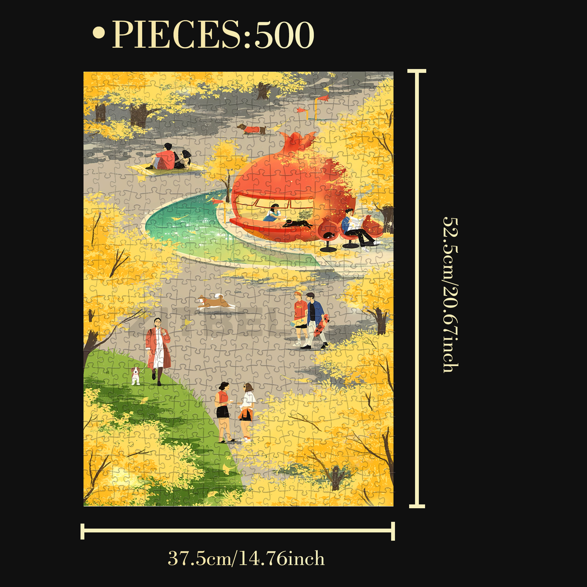 Beautiful Autumn Colors 500pcs/1000pcs Jigsaw Puzzle, Scratch-Resistant, Interactive Family Game & Brain-Boosting DIY Decor, Perfect for Halloween, Christmas & New Year Gifts, Family Puzzle Game