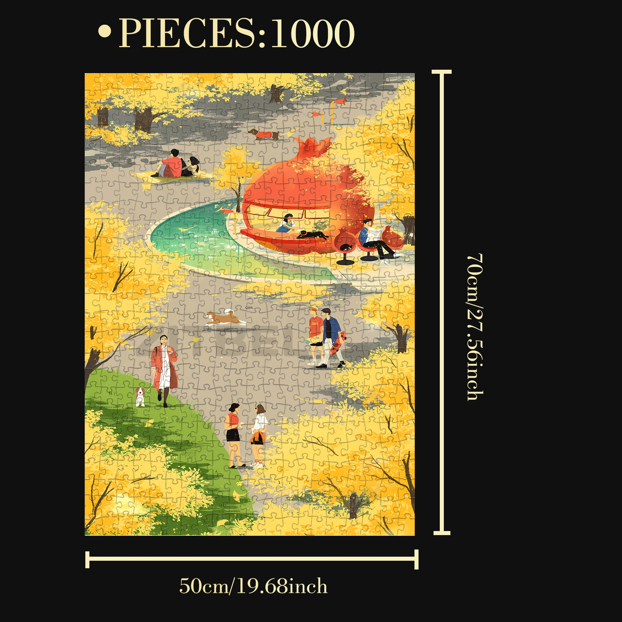 Beautiful Autumn Colors 500pcs/1000pcs Jigsaw Puzzle, Scratch-Resistant, Interactive Family Game & Brain-Boosting DIY Decor, Perfect for Halloween, Christmas & New Year Gifts, Family Puzzle Game