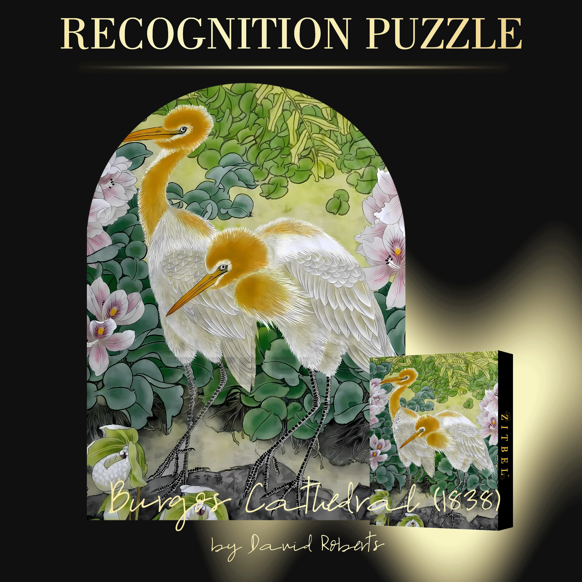 Cattle Egret 500pcs/1000pcs Jigsaw Puzzle, Scratch-Resistant, Interactive Family Game & Brain-Boosting DIY Decor, Perfect for Halloween, Christmas & New Year Gifts, Family Puzzle Game