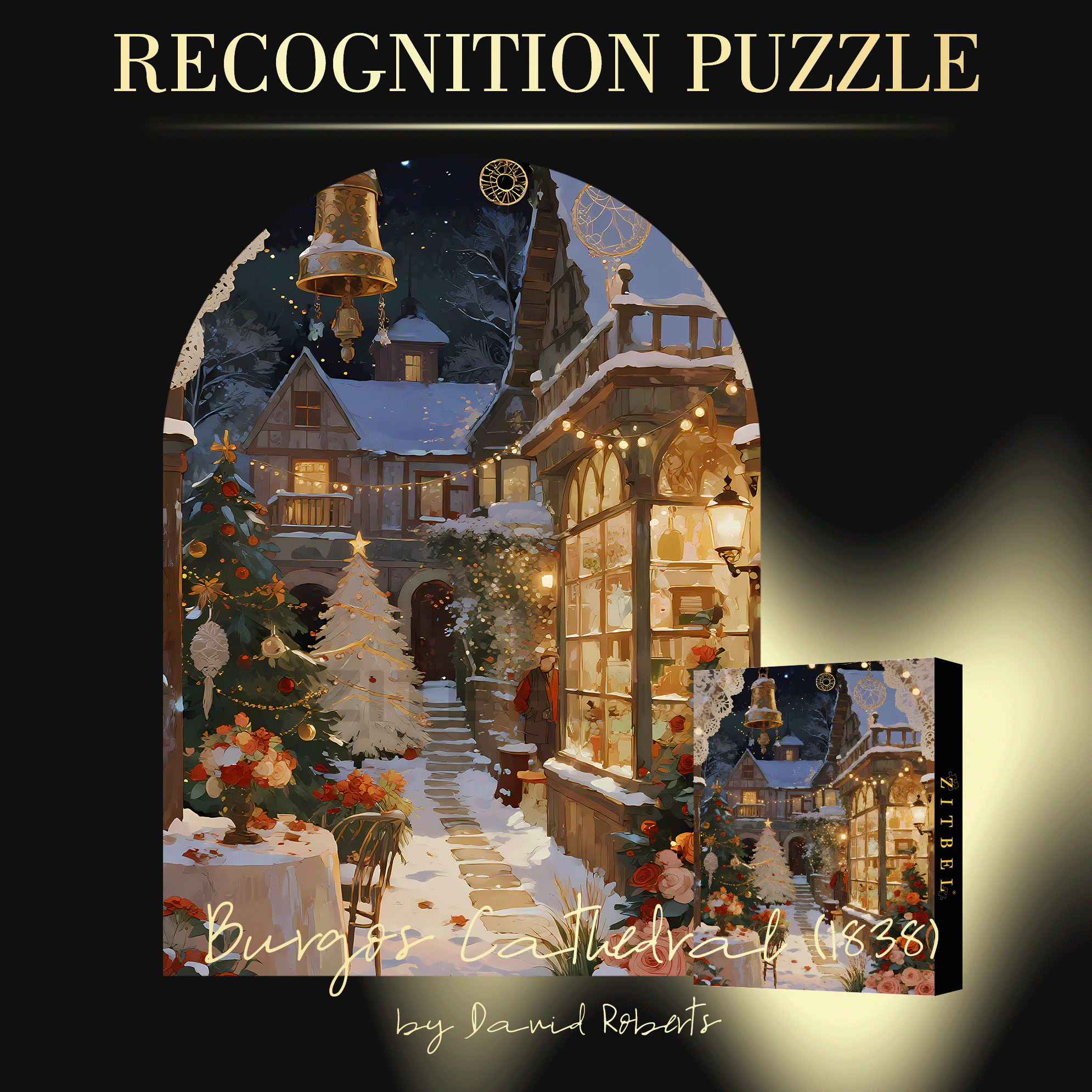 Snow Gleams White 500pcs/1000pcs Jigsaw Puzzle, Scratch-Resistant, Interactive Family Game & Brain-Boosting DIY Decor, Perfect for Halloween, Christmas & New Year Gifts, Family Puzzle Game