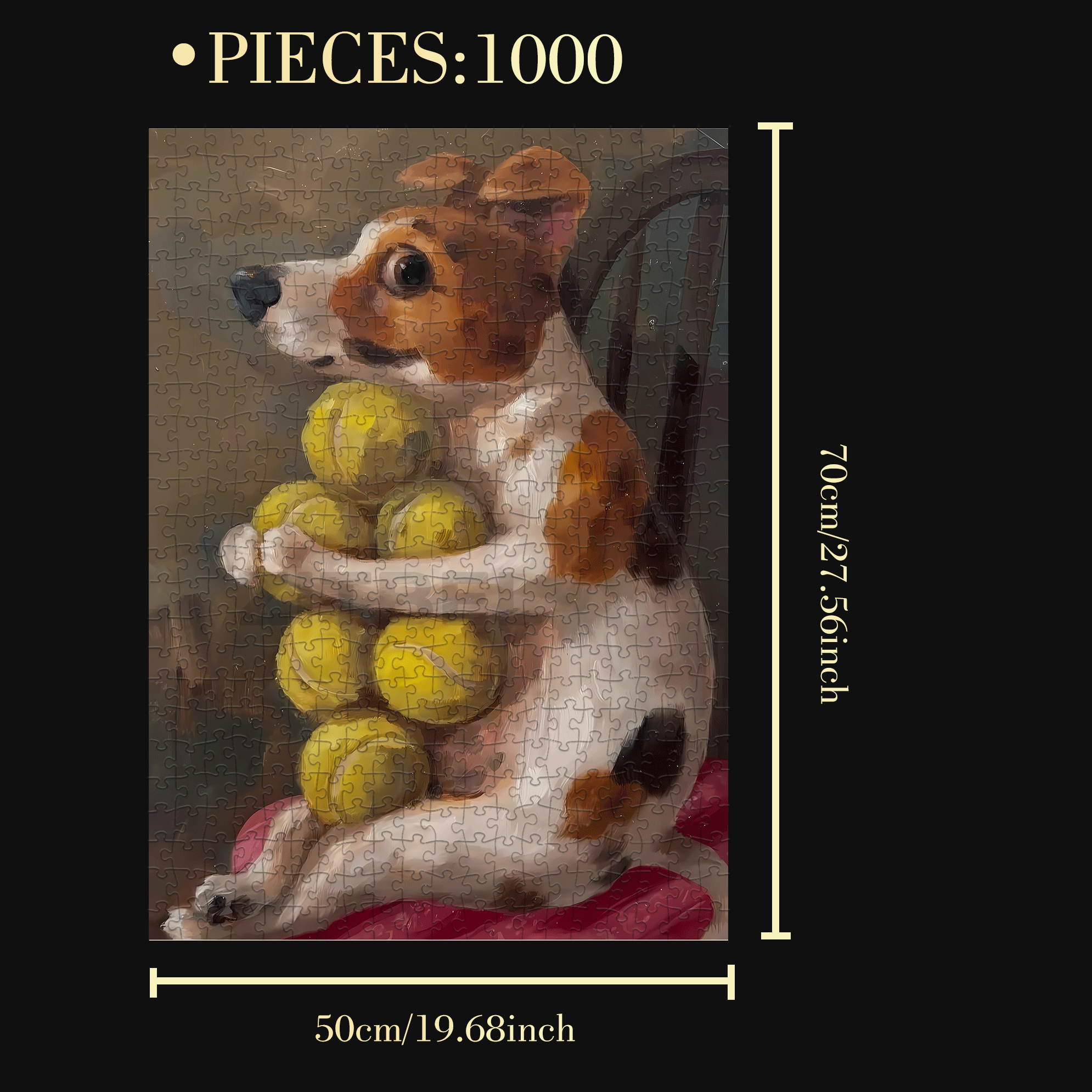 The Aartist And Her Animal Friends 10 500pcs/1000pcs Jigsaw Puzzle, Scratch-Resistant, Interactive Family Game & Brain-Boosting DIY Decor, Perfect for Halloween, Christmas & New Year Gifts, Family Puzzle Game