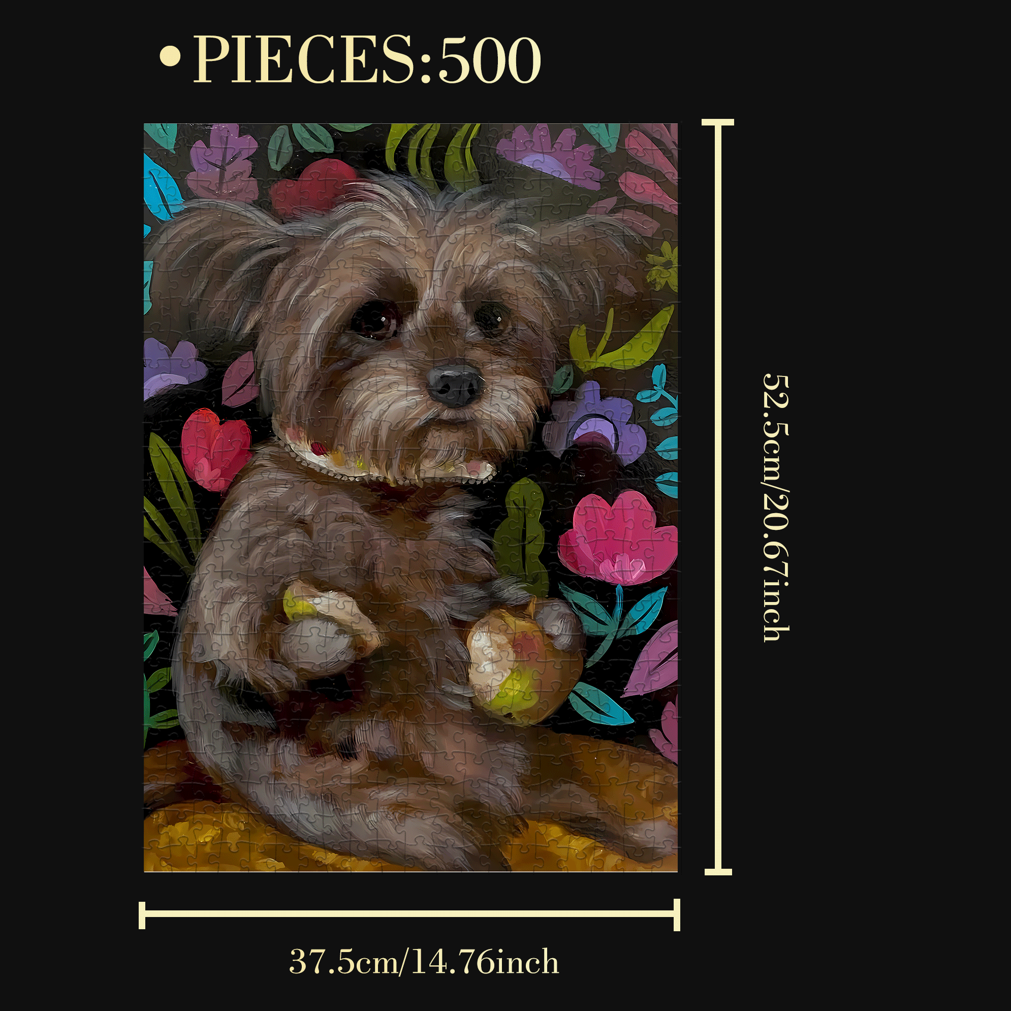 The Aartist And Her Animal Friends 12 500pcs/1000pcs Jigsaw Puzzle, Scratch-Resistant, Interactive Family Game & Brain-Boosting DIY Decor, Perfect for Halloween, Christmas & New Year Gifts, Family Puzzle Game