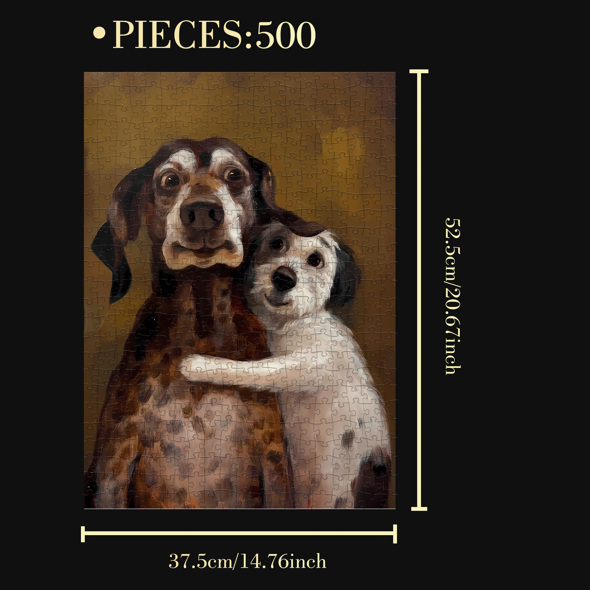 The Aartist And Her Animal Friends 13 500pcs/1000pcs Jigsaw Puzzle, Scratch-Resistant, Interactive Family Game & Brain-Boosting DIY Decor, Perfect for Halloween, Christmas & New Year Gifts, Family Puzzle Game