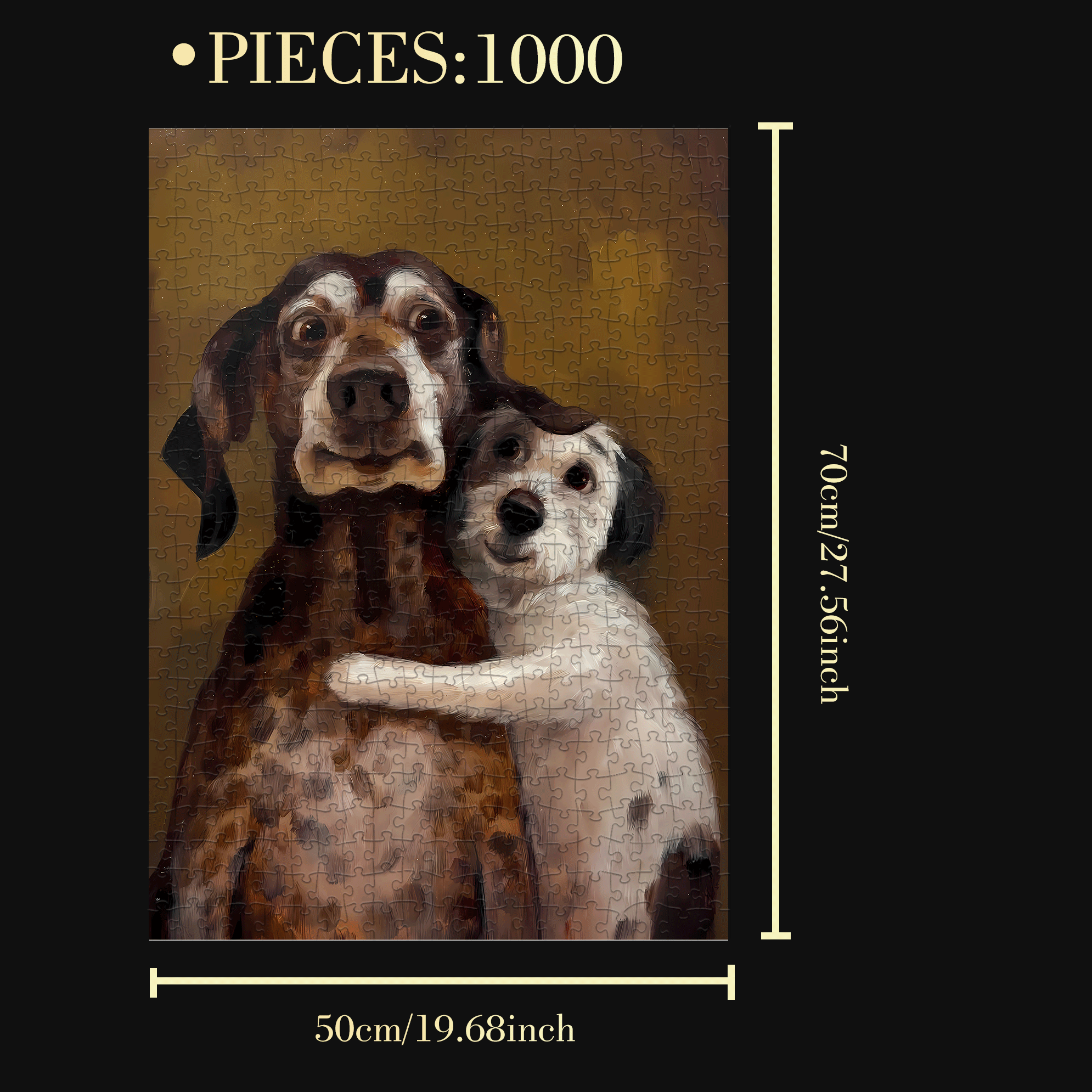 The Aartist And Her Animal Friends 13 500pcs/1000pcs Jigsaw Puzzle, Scratch-Resistant, Interactive Family Game & Brain-Boosting DIY Decor, Perfect for Halloween, Christmas & New Year Gifts, Family Puzzle Game
