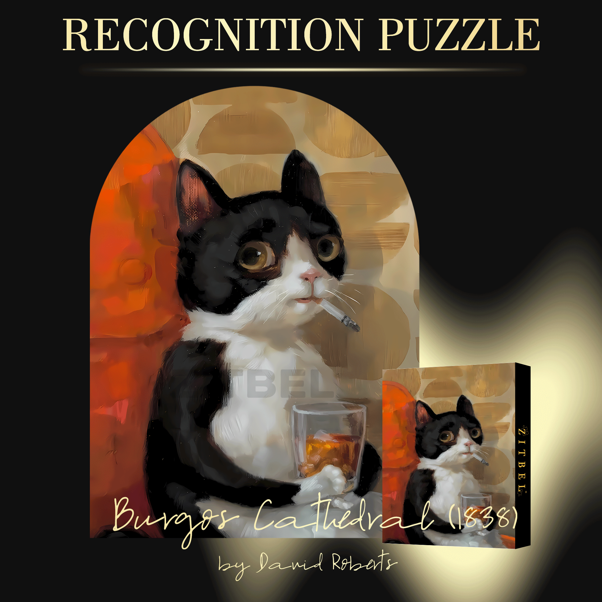 The Aartist And Her Animal Friends 14 500pcs/1000pcs Jigsaw Puzzle, Scratch-Resistant, Interactive Family Game & Brain-Boosting DIY Decor, Perfect for Halloween, Christmas & New Year Gifts, Family Puzzle Game