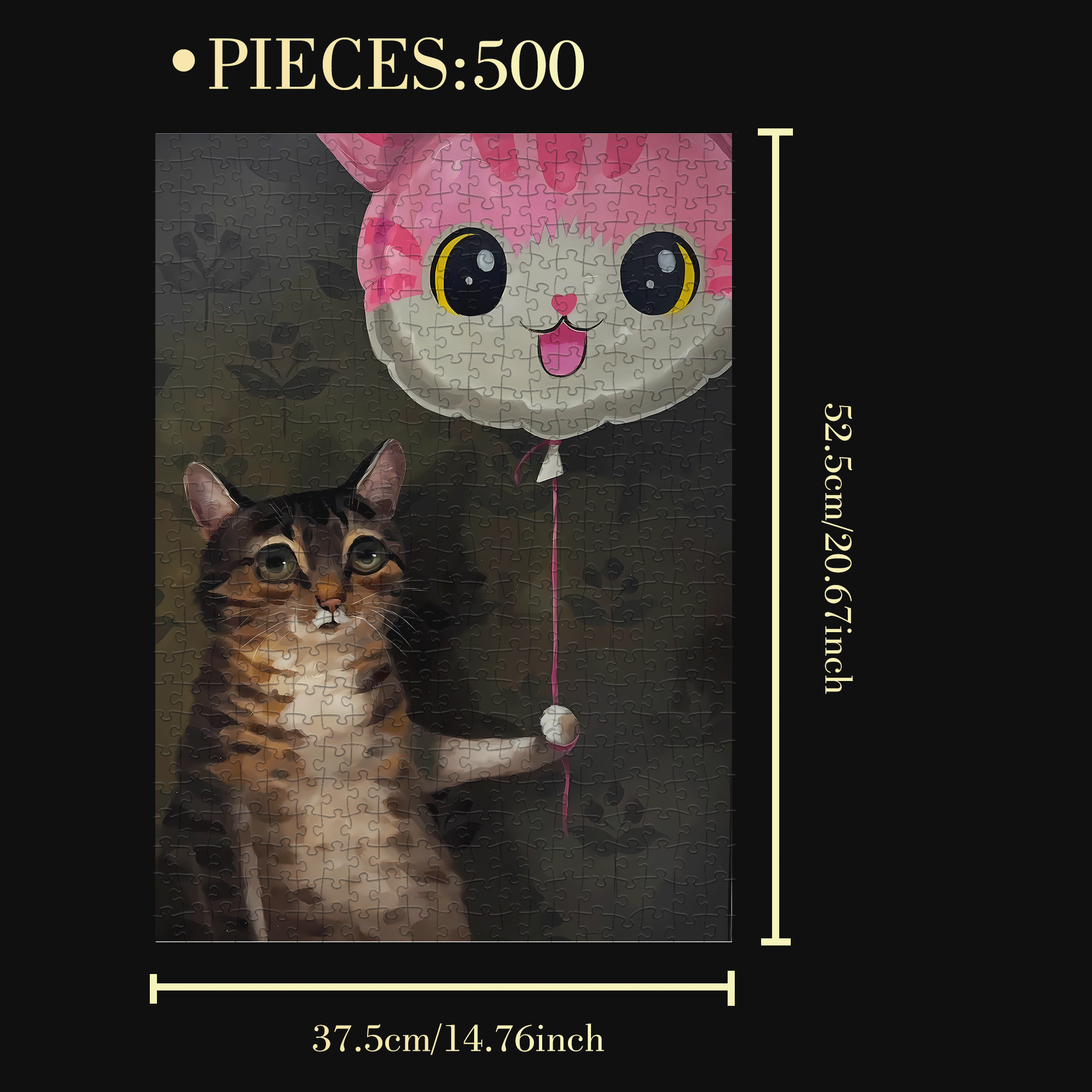 The Aartist And Her Animal Friends 15 500pcs/1000pcs Jigsaw Puzzle, Scratch-Resistant, Interactive Family Game & Brain-Boosting DIY Decor, Perfect for Halloween, Christmas & New Year Gifts, Family Puzzle Game