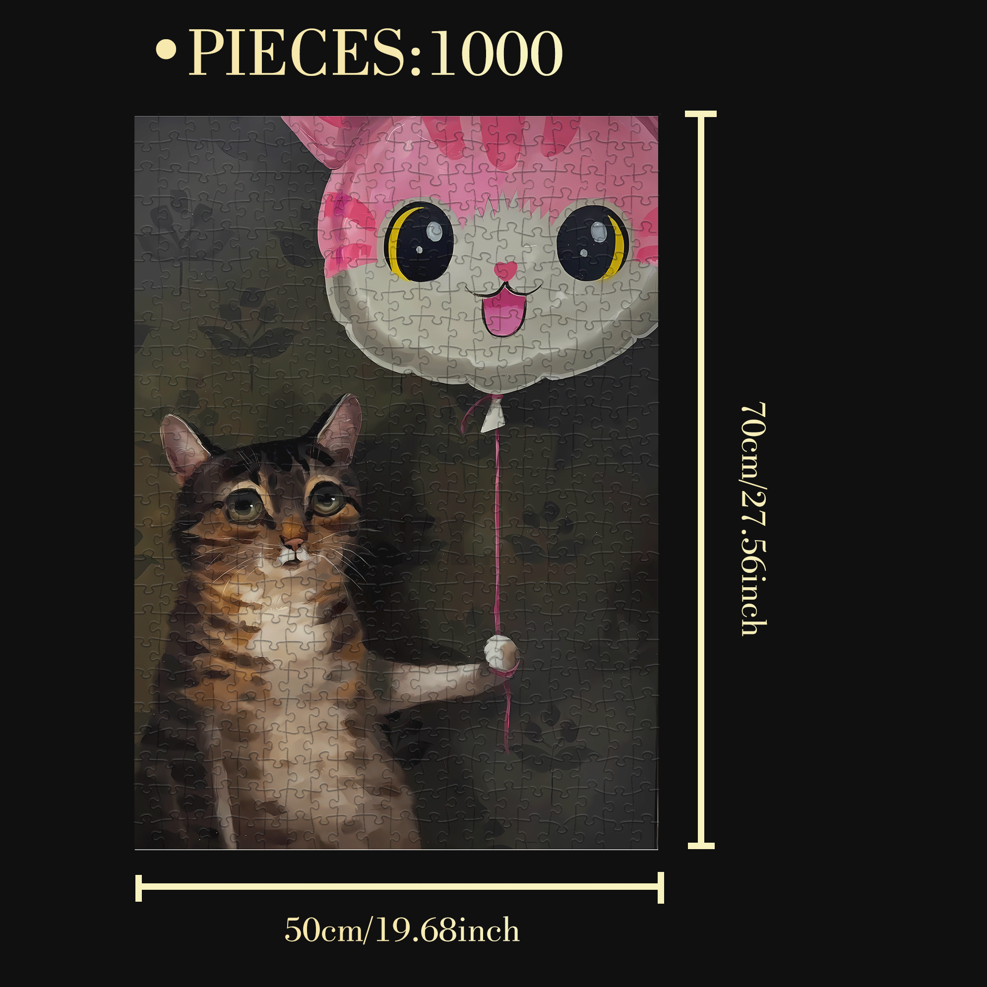 The Aartist And Her Animal Friends 15 500pcs/1000pcs Jigsaw Puzzle, Scratch-Resistant, Interactive Family Game & Brain-Boosting DIY Decor, Perfect for Halloween, Christmas & New Year Gifts, Family Puzzle Game