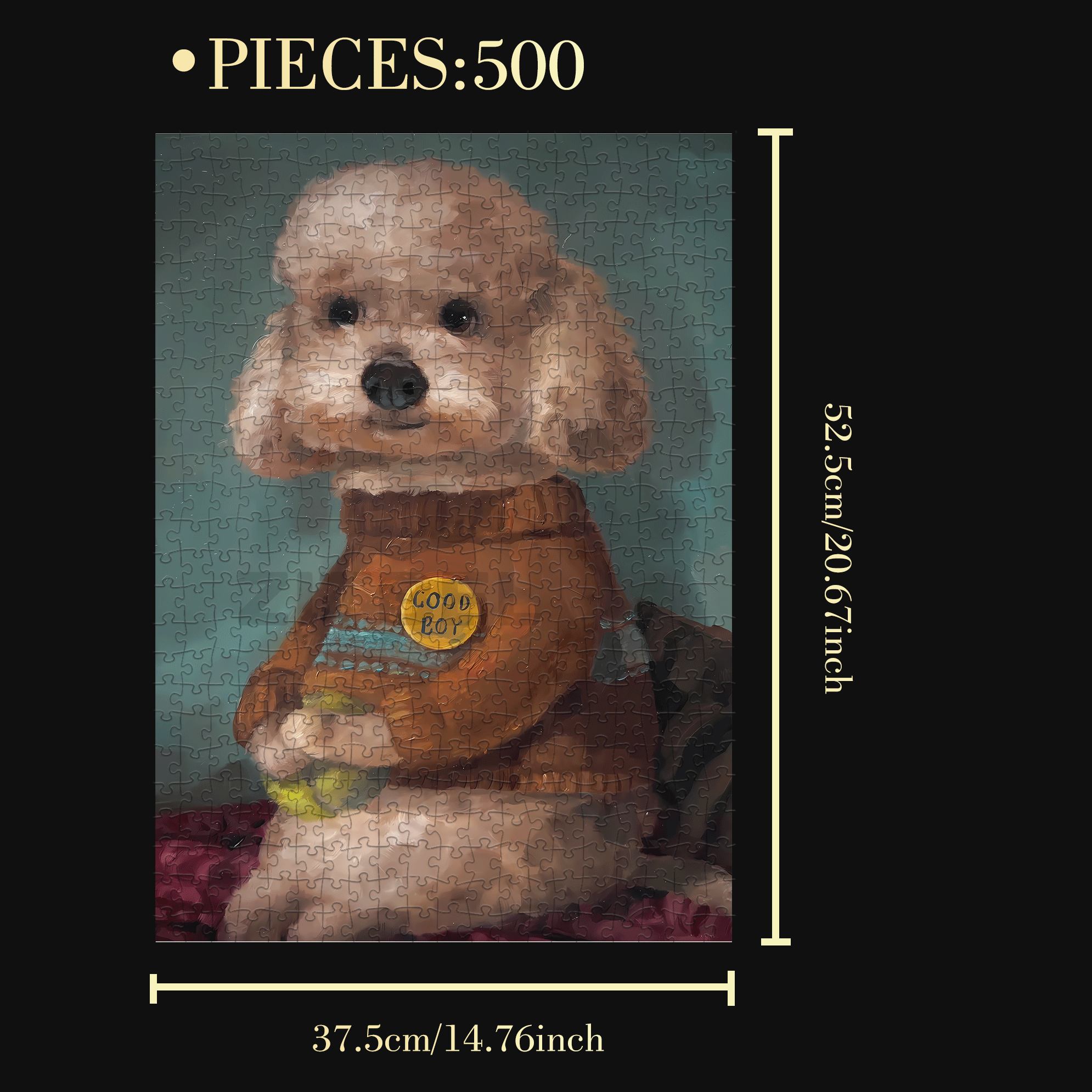 The Aartist And Her Animal Friends 16 500pcs/1000pcs Jigsaw Puzzle, Scratch-Resistant, Interactive Family Game & Brain-Boosting DIY Decor, Perfect for Halloween, Christmas & New Year Gifts, Family Puzzle Game