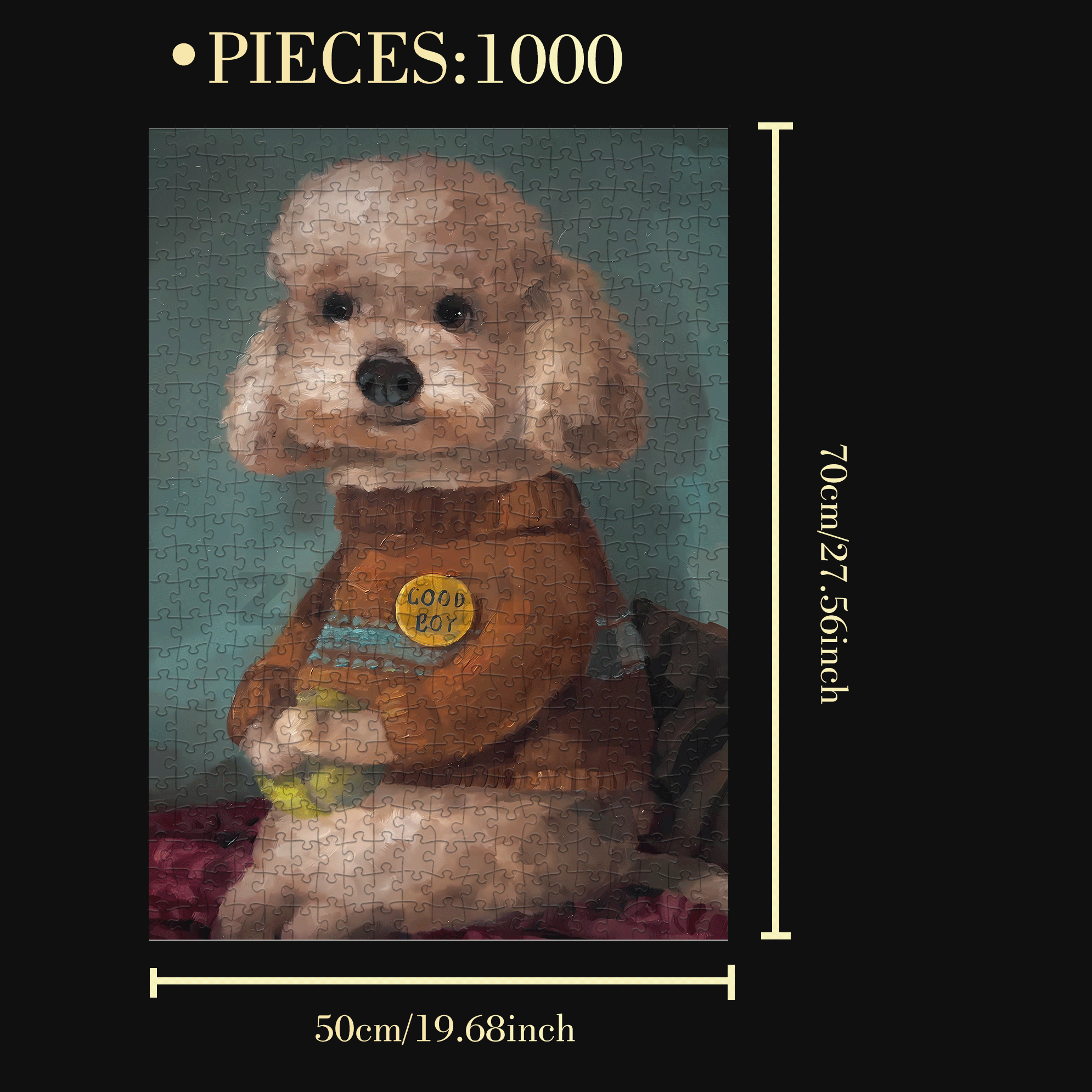 The Aartist And Her Animal Friends 16 500pcs/1000pcs Jigsaw Puzzle, Scratch-Resistant, Interactive Family Game & Brain-Boosting DIY Decor, Perfect for Halloween, Christmas & New Year Gifts, Family Puzzle Game