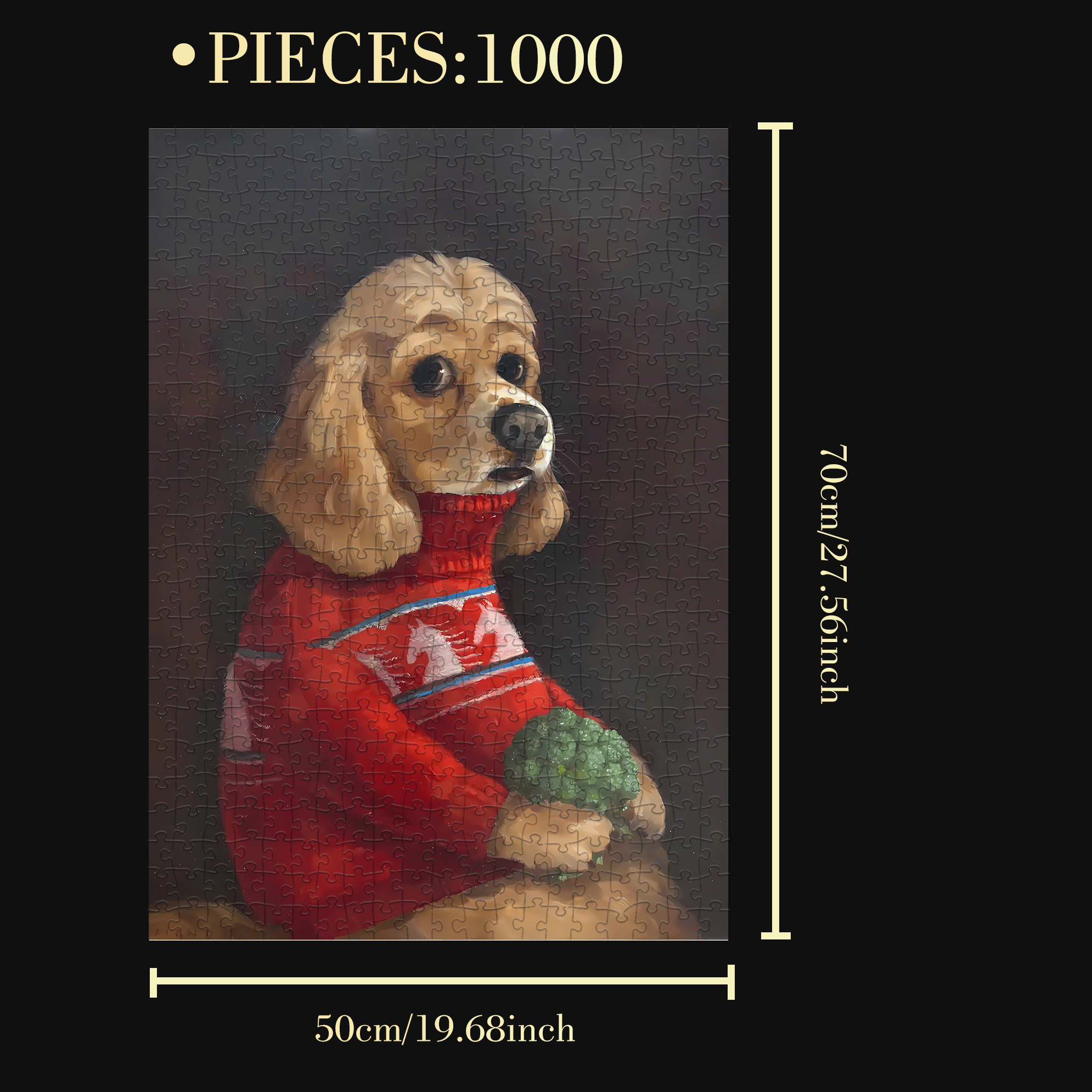 The Aartist And Her Animal Friends 17 500pcs/1000pcs Jigsaw Puzzle, Scratch-Resistant, Interactive Family Game & Brain-Boosting DIY Decor, Perfect for Halloween, Christmas & New Year Gifts, Family Puzzle Game