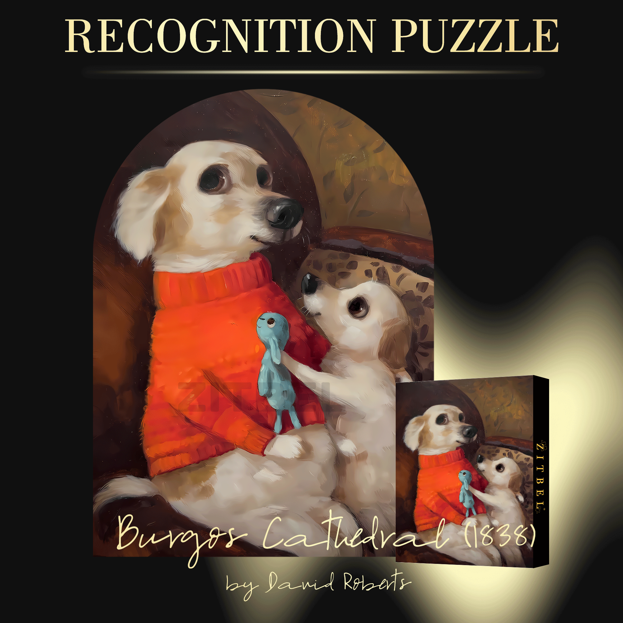 The Aartist And Her Animal Friends 18 500pcs/1000pcs Jigsaw Puzzle, Scratch-Resistant, Interactive Family Game & Brain-Boosting DIY Decor, Perfect for Halloween, Christmas & New Year Gifts, Family Puzzle Game