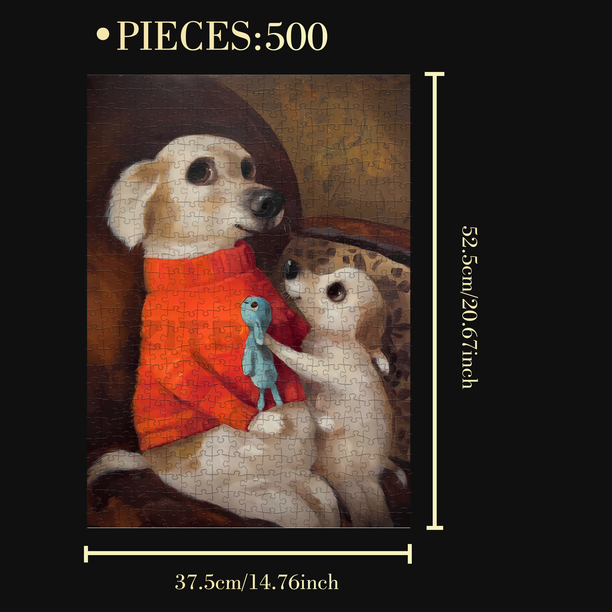 The Aartist And Her Animal Friends 18 500pcs/1000pcs Jigsaw Puzzle, Scratch-Resistant, Interactive Family Game & Brain-Boosting DIY Decor, Perfect for Halloween, Christmas & New Year Gifts, Family Puzzle Game