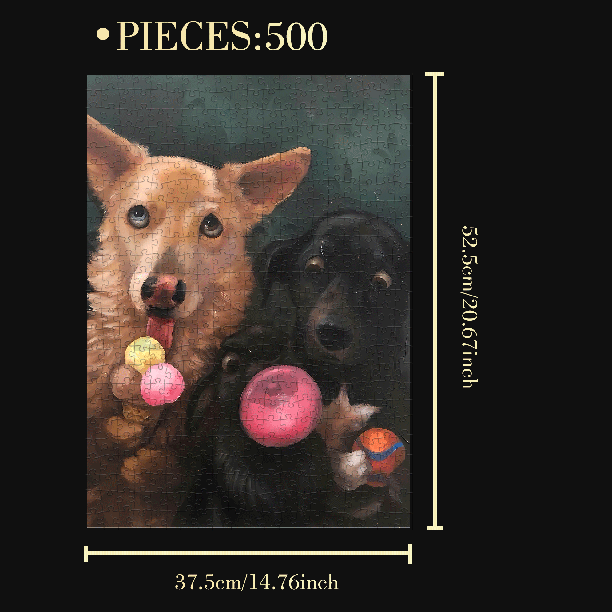 The Aartist And Her Animal Friends 20 500pcs/1000pcs Jigsaw Puzzle, Scratch-Resistant, Interactive Family Game & Brain-Boosting DIY Decor, Perfect for Halloween, Christmas & New Year Gifts, Family Puzzle Game