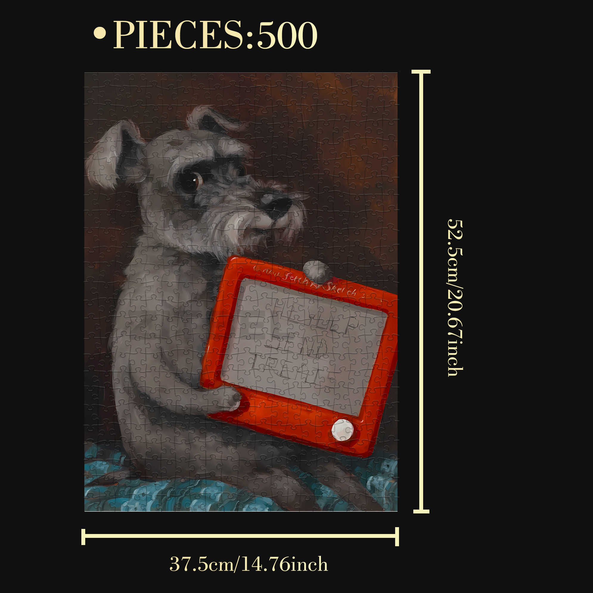 The Aartist And Her Animal Friends 21 500pcs/1000pcs Jigsaw Puzzle, Scratch-Resistant, Interactive Family Game & Brain-Boosting DIY Decor, Perfect for Halloween, Christmas & New Year Gifts, Family Puzzle Game