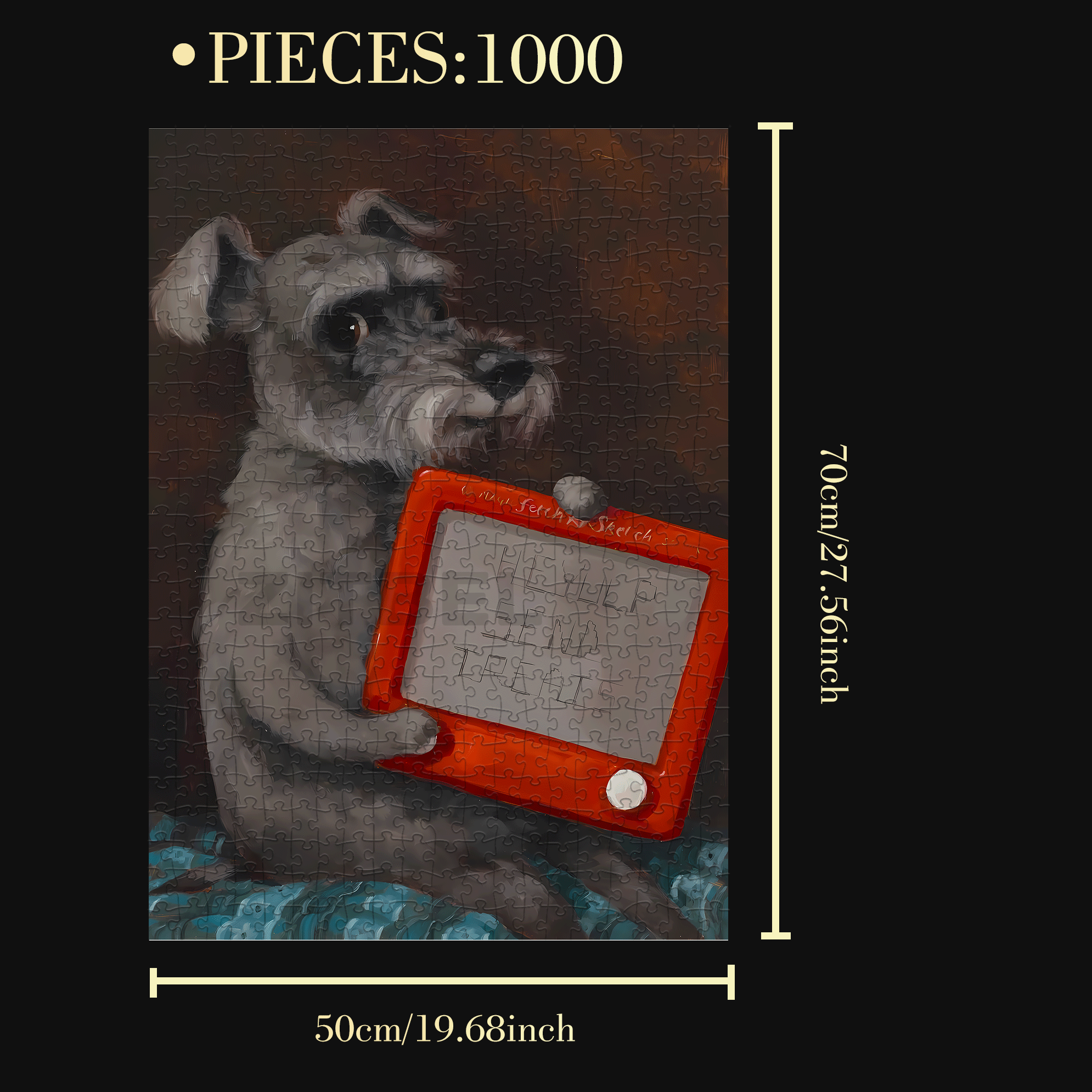 The Aartist And Her Animal Friends 21 500pcs/1000pcs Jigsaw Puzzle, Scratch-Resistant, Interactive Family Game & Brain-Boosting DIY Decor, Perfect for Halloween, Christmas & New Year Gifts, Family Puzzle Game