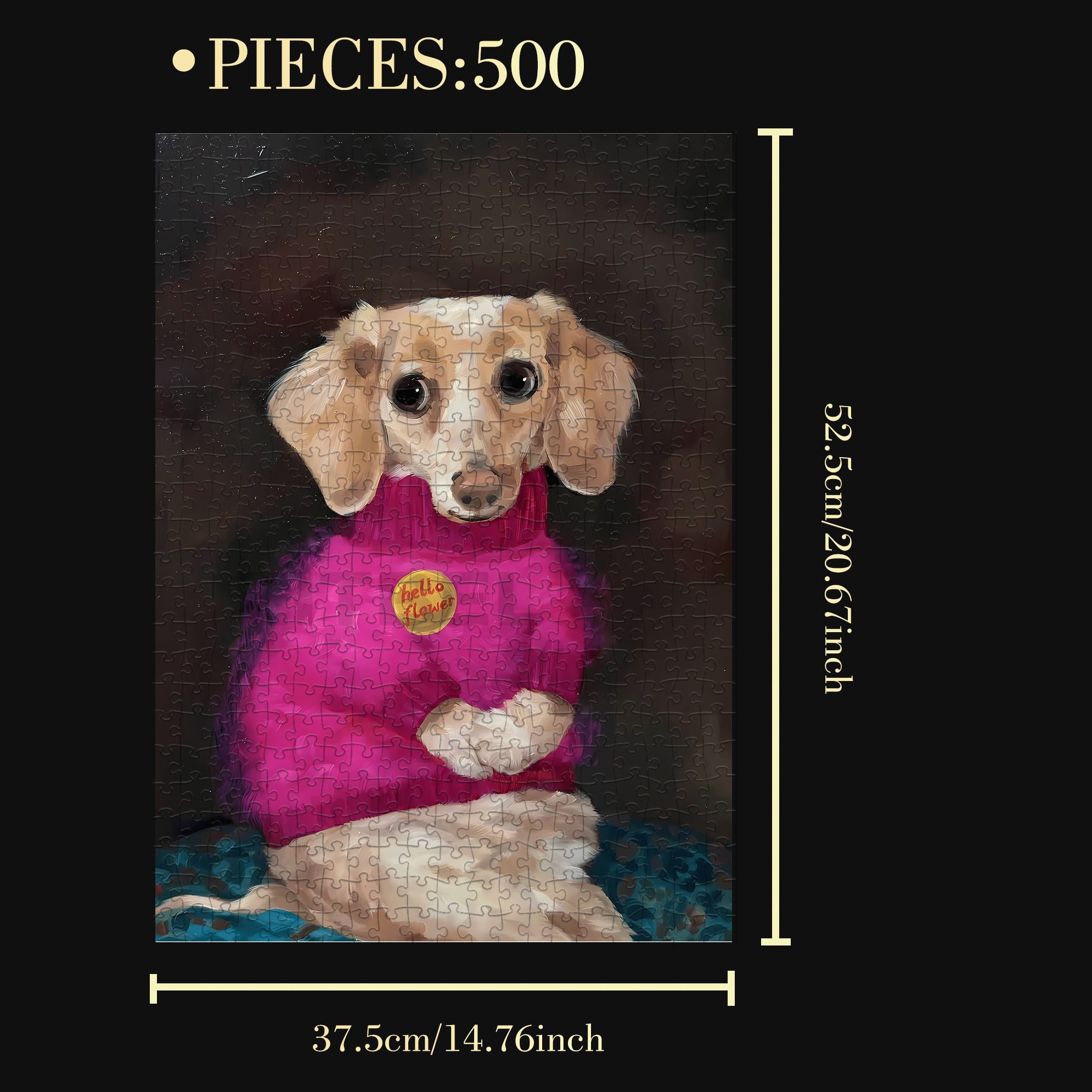 The Aartist And Her Animal Friends 22 500pcs/1000pcs Jigsaw Puzzle, Scratch-Resistant, Interactive Family Game & Brain-Boosting DIY Decor, Perfect for Halloween, Christmas & New Year Gifts, Family Puzzle Game