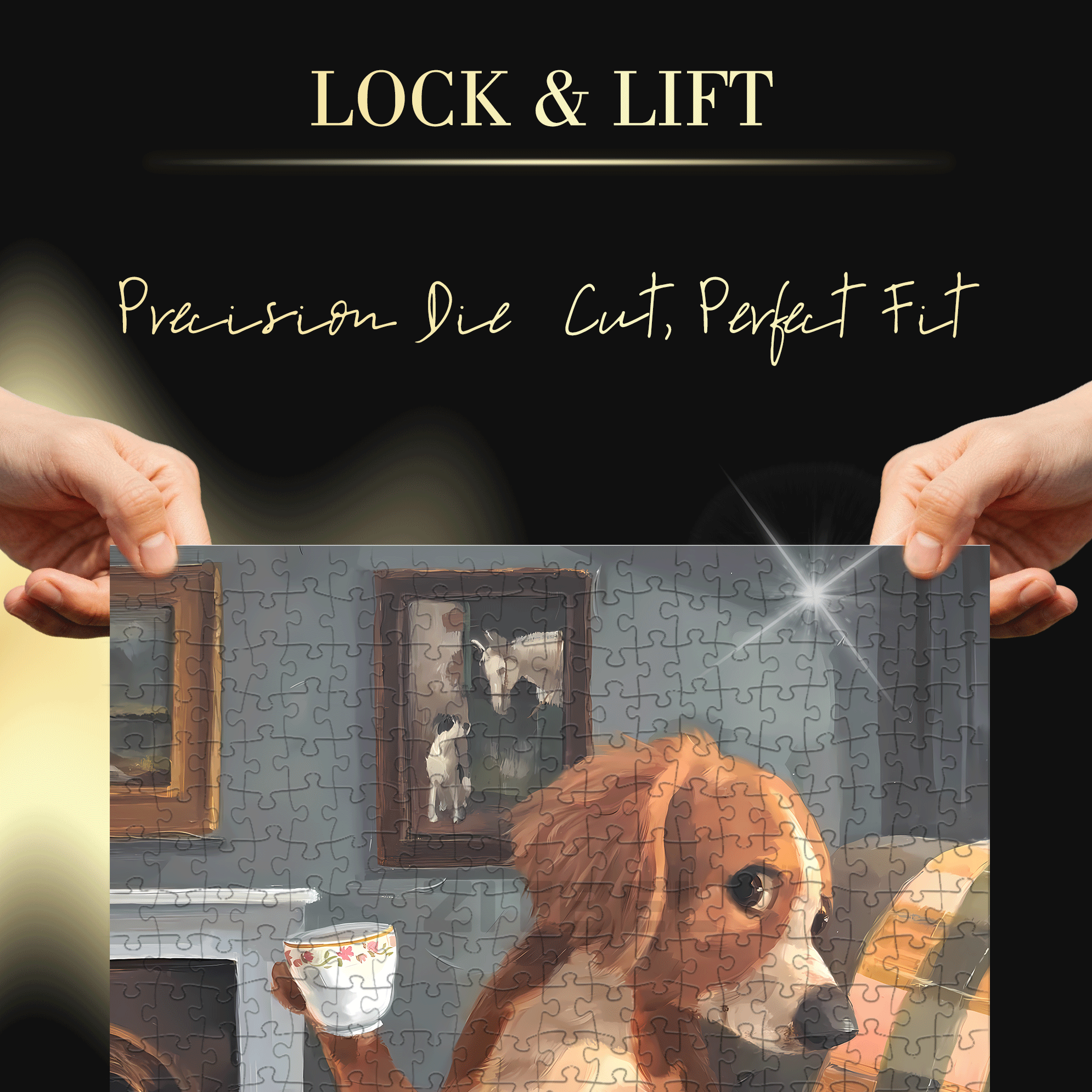 The Aartist And Her Animal Friends 23 500pcs/1000pcs Jigsaw Puzzle, Scratch-Resistant, Interactive Family Game & Brain-Boosting DIY Decor, Perfect for Halloween, Christmas & New Year Gifts, Family Puzzle Game