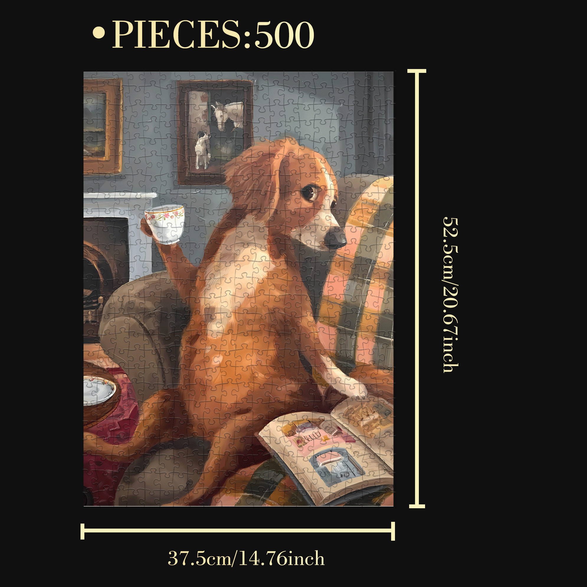 The Aartist And Her Animal Friends 23 500pcs/1000pcs Jigsaw Puzzle, Scratch-Resistant, Interactive Family Game & Brain-Boosting DIY Decor, Perfect for Halloween, Christmas & New Year Gifts, Family Puzzle Game
