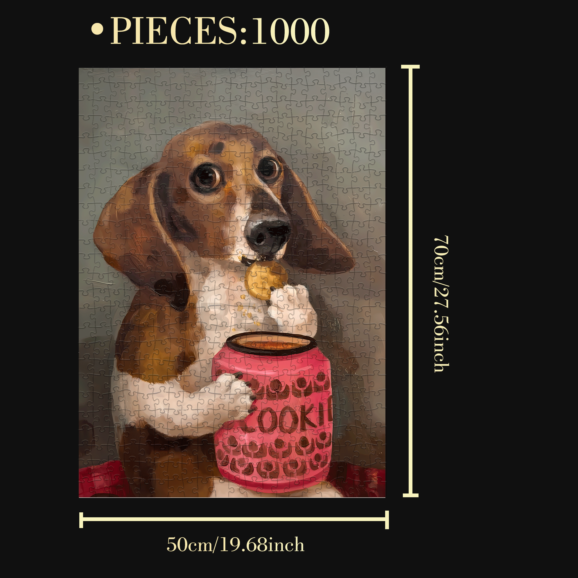 The Aartist And Her Animal Friends 24 500pcs/1000pcs Jigsaw Puzzle, Scratch-Resistant, Interactive Family Game & Brain-Boosting DIY Decor, Perfect for Halloween, Christmas & New Year Gifts, Family Puzzle Game