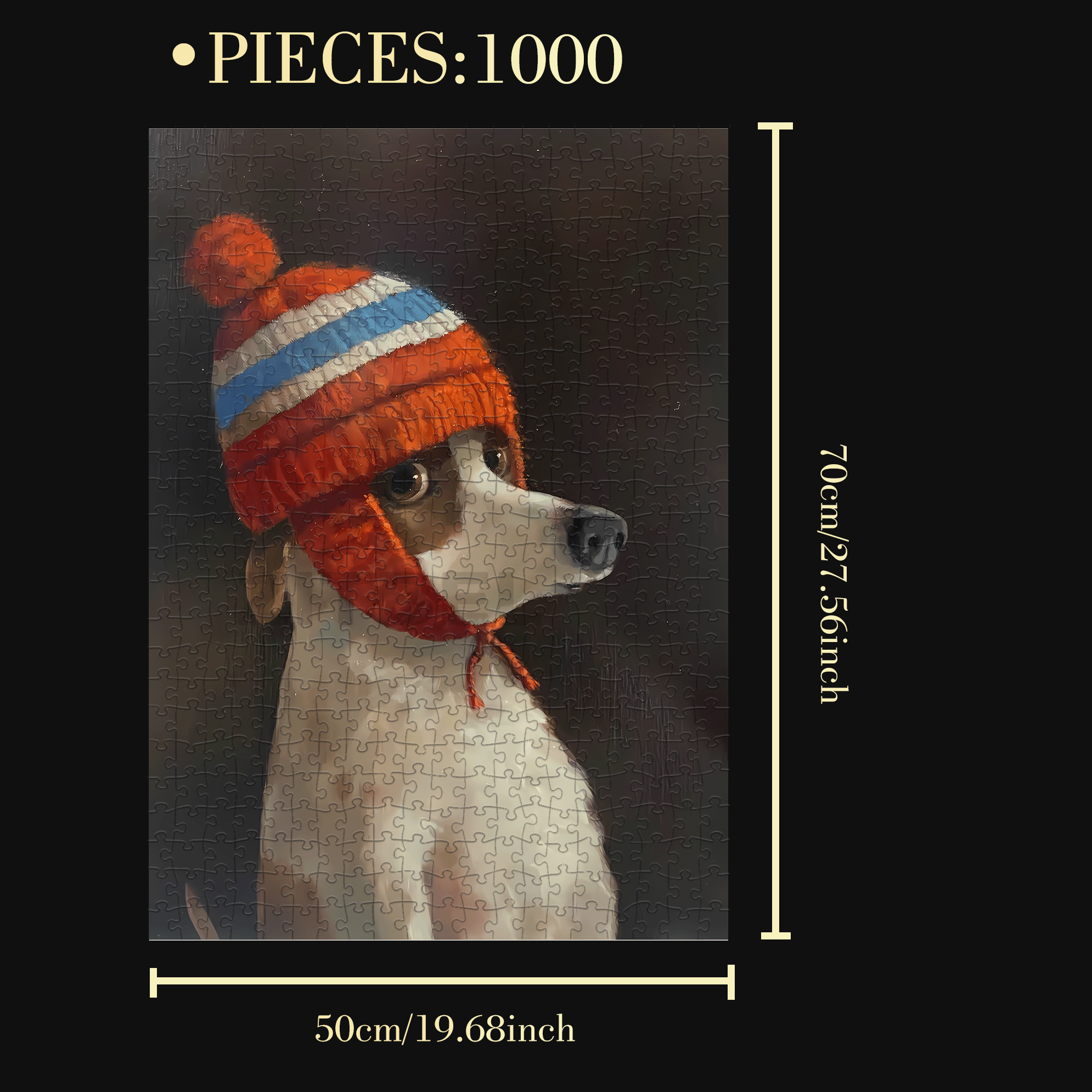 The Aartist And Her Animal Friends 3 500pcs/1000pcs Jigsaw Puzzle, Scratch-Resistant, Interactive Family Game & Brain-Boosting DIY Decor, Perfect for Halloween, Christmas & New Year Gifts, Family Puzzle Game