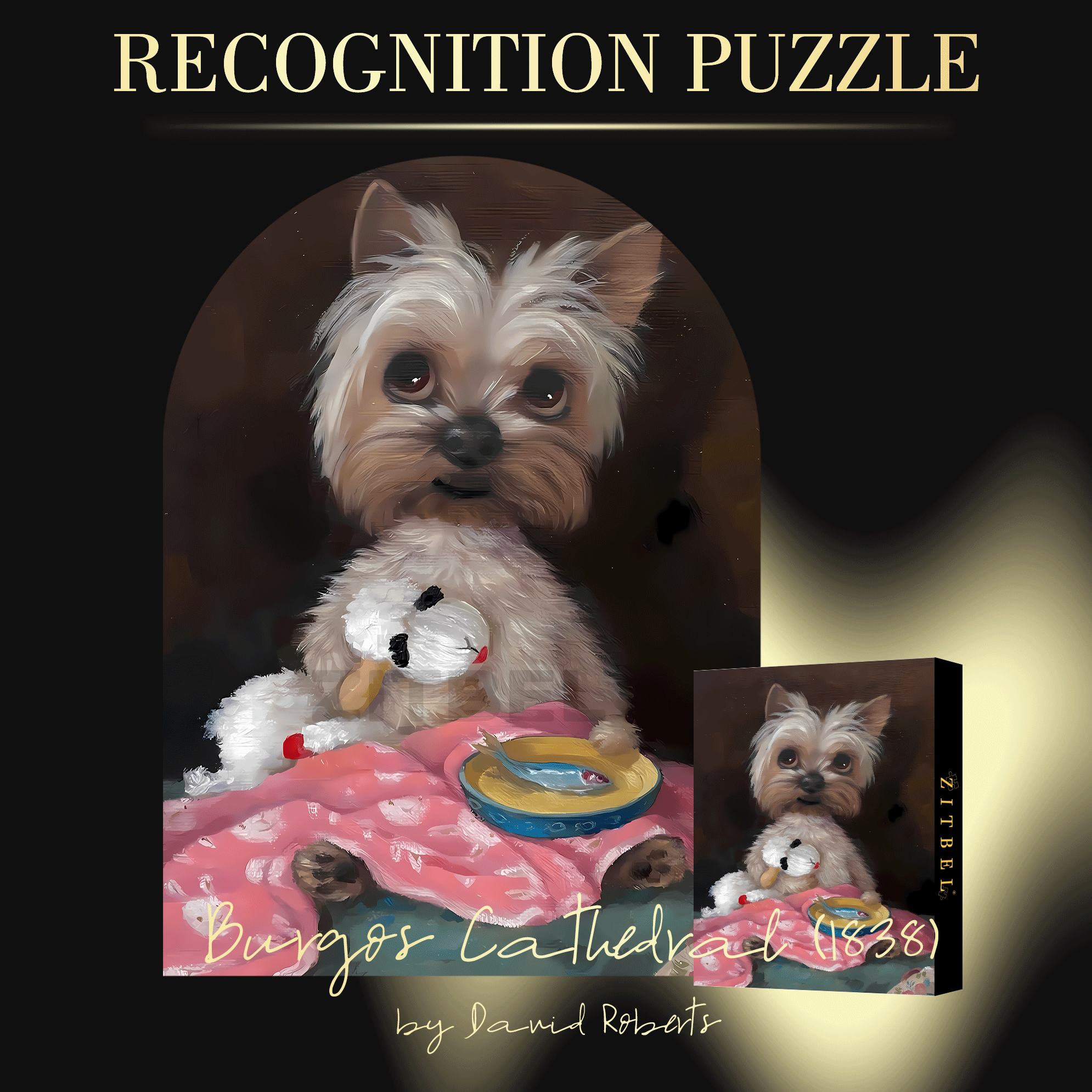 The Aartist And Her Animal Friends 4 500pcs/1000pcs Jigsaw Puzzle, Scratch-Resistant, Interactive Family Game & Brain-Boosting DIY Decor, Perfect for Halloween, Christmas & New Year Gifts, Family Puzzle Game