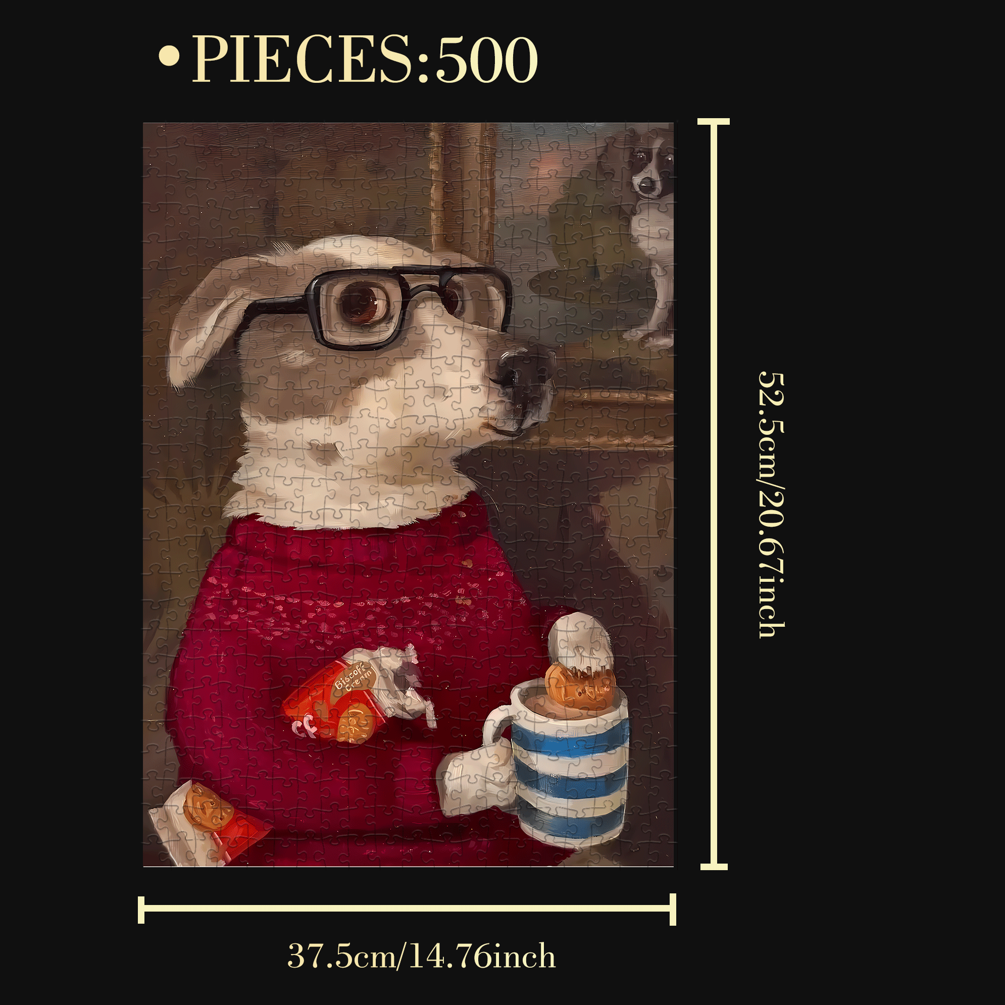 The Aartist And Her Animal Friends 8 500pcs/1000pcs Jigsaw Puzzle, Scratch-Resistant, Interactive Family Game & Brain-Boosting DIY Decor, Perfect for Halloween, Christmas & New Year Gifts, Family Puzzle Game