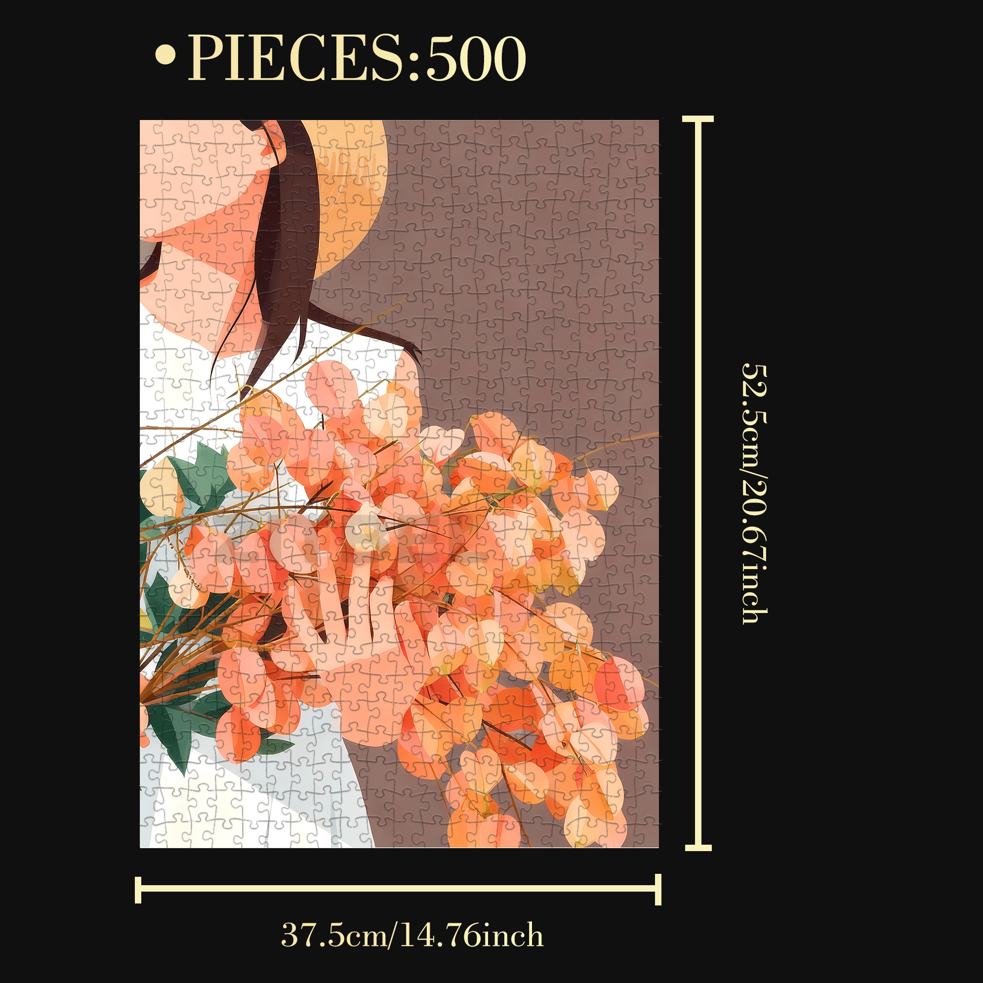 The Feast of The Golden Rain Tree 7 500pcs/1000pcs Jigsaw Puzzle, Scratch-Resistant, Interactive Family Game & Brain-Boosting DIY Decor, Perfect for Halloween, Christmas & New Year Gifts, Family Puzzle Game