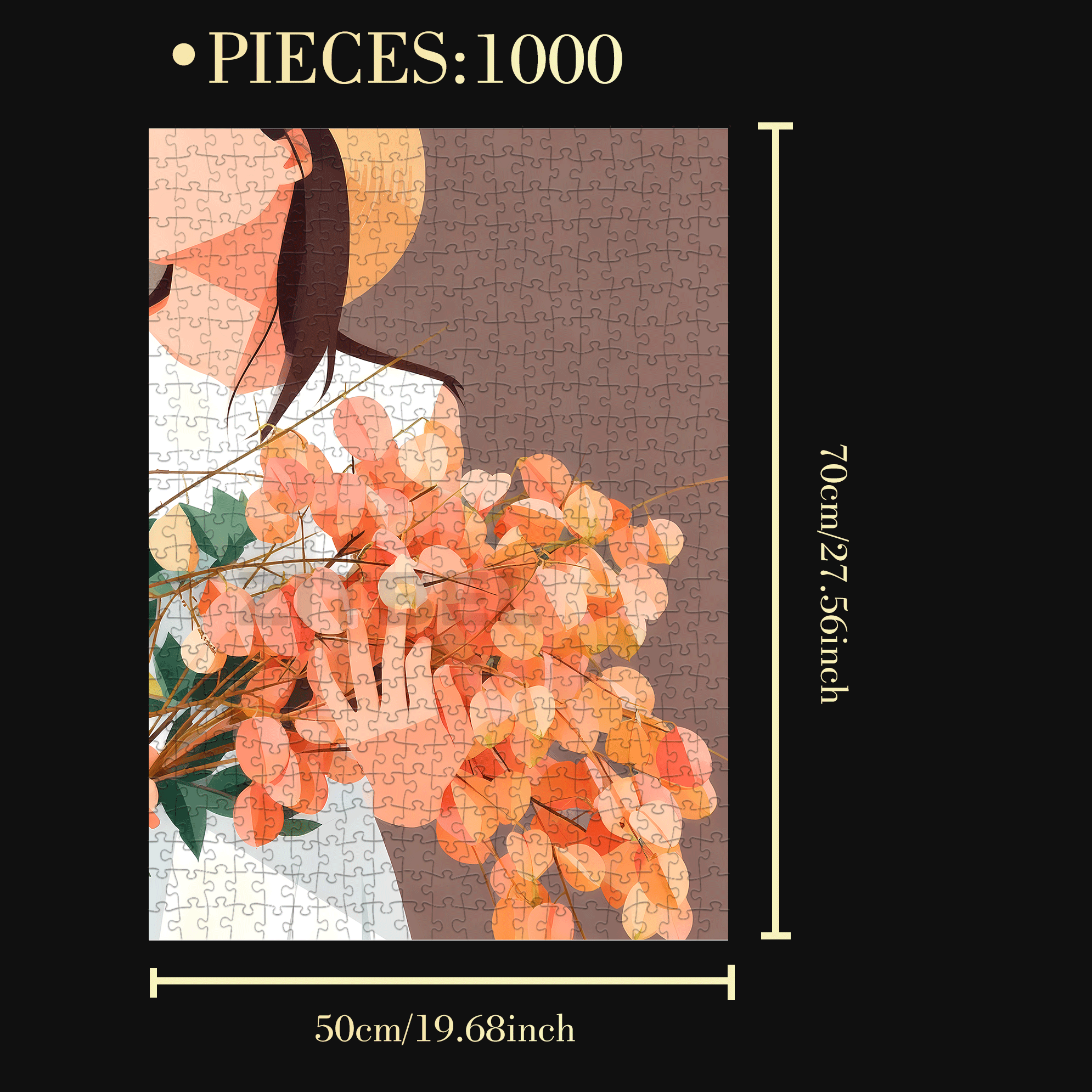 The Feast of The Golden Rain Tree 7 500pcs/1000pcs Jigsaw Puzzle, Scratch-Resistant, Interactive Family Game & Brain-Boosting DIY Decor, Perfect for Halloween, Christmas & New Year Gifts, Family Puzzle Game