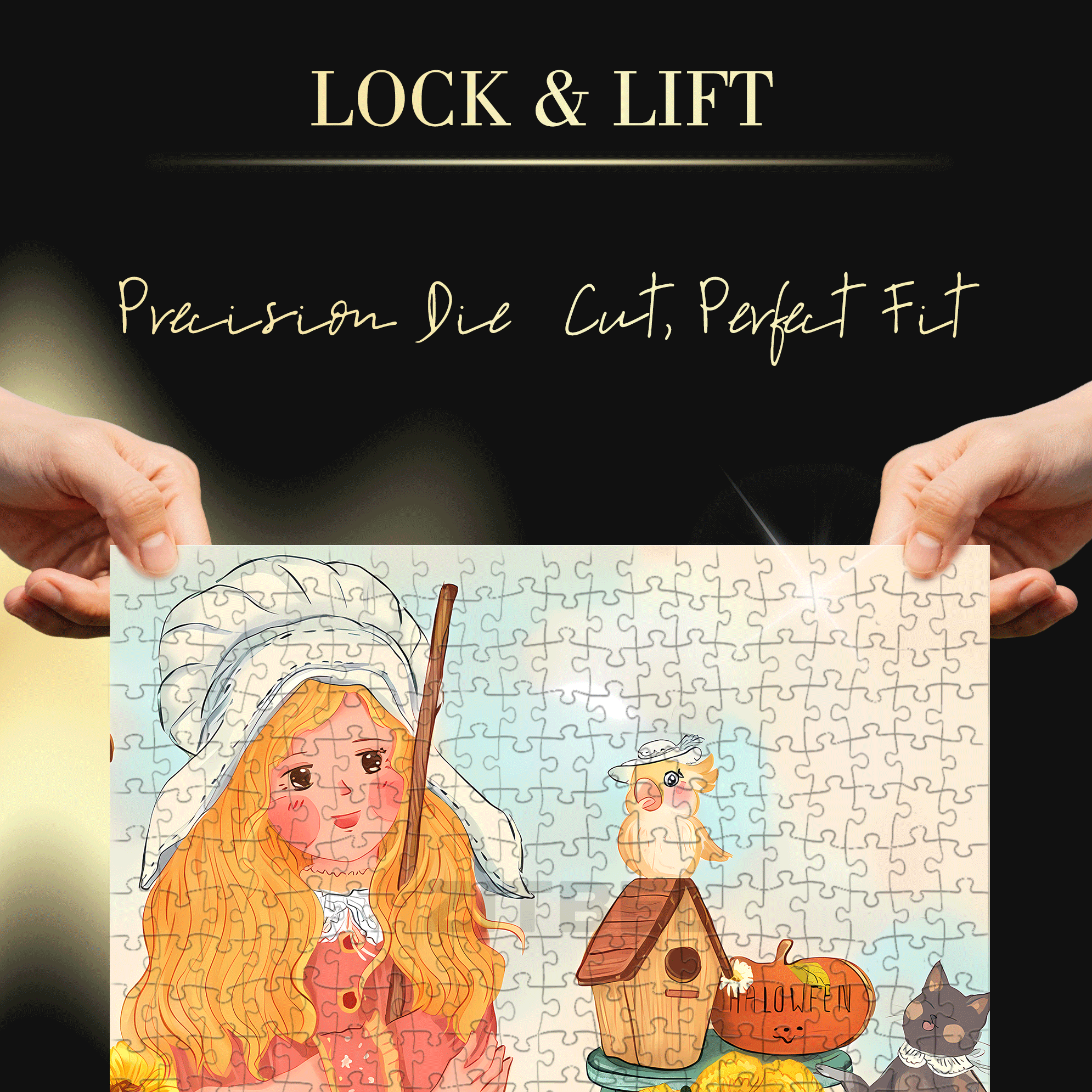Thorough Cleaning 500pcs/1000pcs Jigsaw Puzzle, Scratch-Resistant, Interactive Family Game & Brain-Boosting DIY Decor, Perfect for Halloween, Christmas & New Year Gifts, Family Puzzle Game