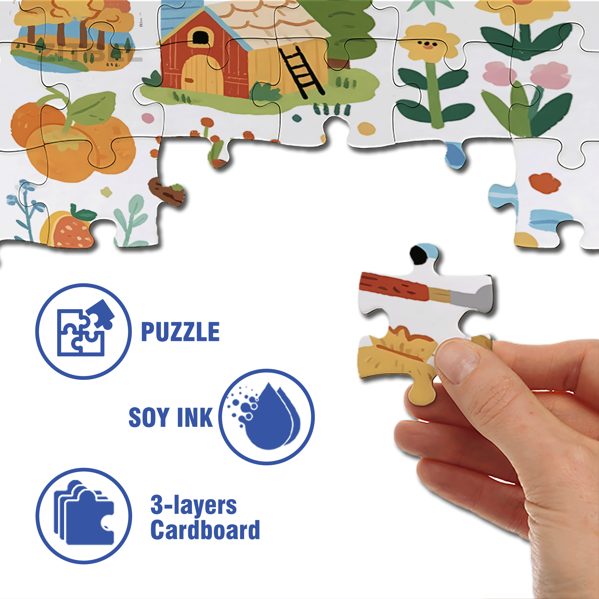 Cute Style Stickers 2 500pcs/1000pcs Jigsaw Puzzle, Scratch-Resistant, Interactive Family Game & Brain-Boosting DIY Decor, Perfect for Halloween, Christmas & New Year Gifts, Family Puzzle Game