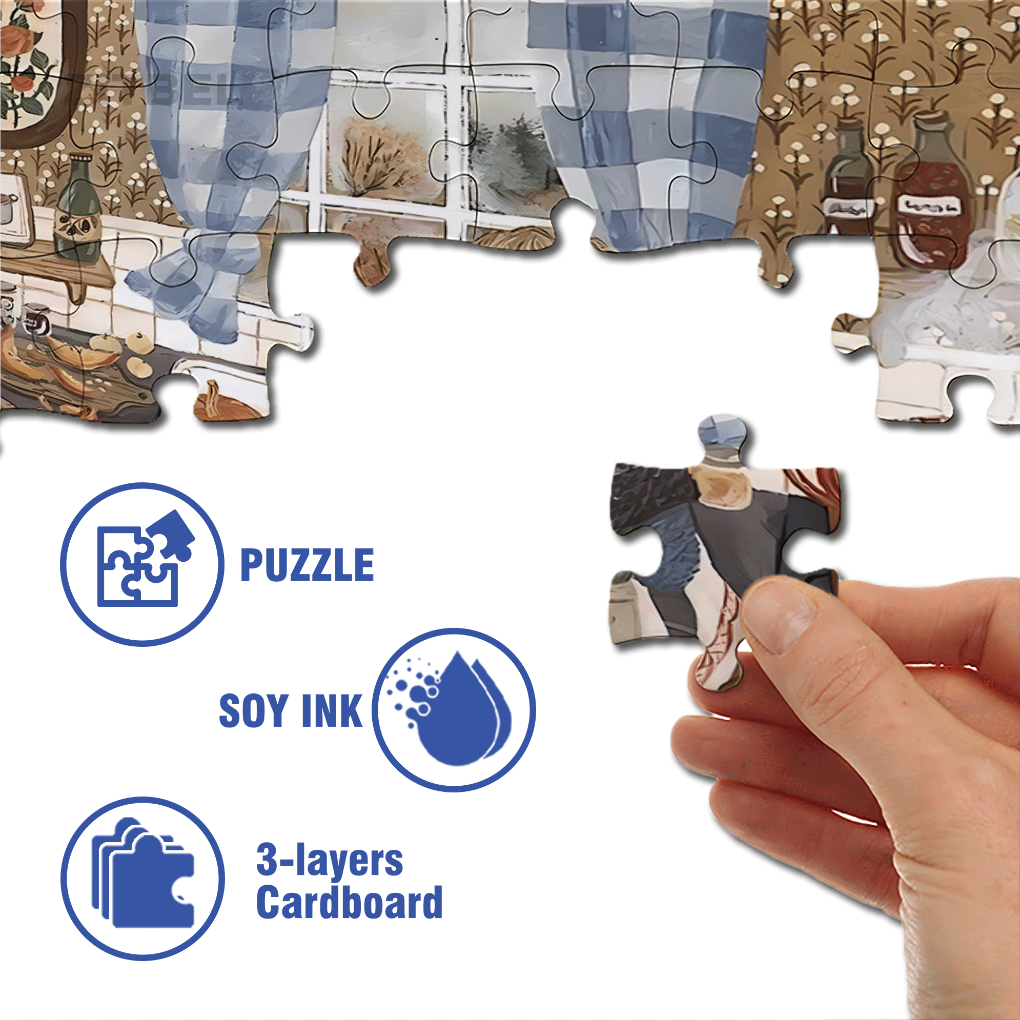 Dinner Preparation 500pcs/1000pcs Jigsaw Puzzle, Scratch-Resistant, Interactive Family Game & Brain-Boosting DIY Decor, Perfect for Halloween, Christmas & New Year Gifts, Family Puzzle Game