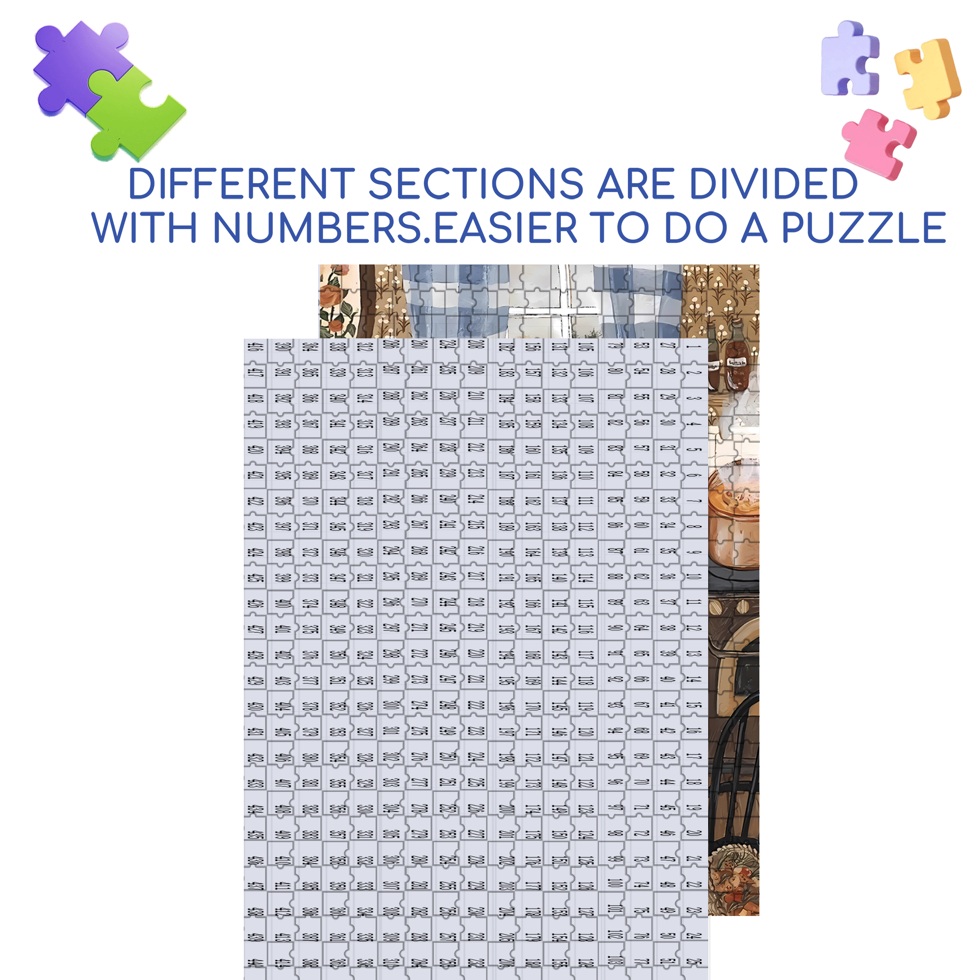 Dinner Preparation 500pcs/1000pcs Jigsaw Puzzle, Scratch-Resistant, Interactive Family Game & Brain-Boosting DIY Decor, Perfect for Halloween, Christmas & New Year Gifts, Family Puzzle Game