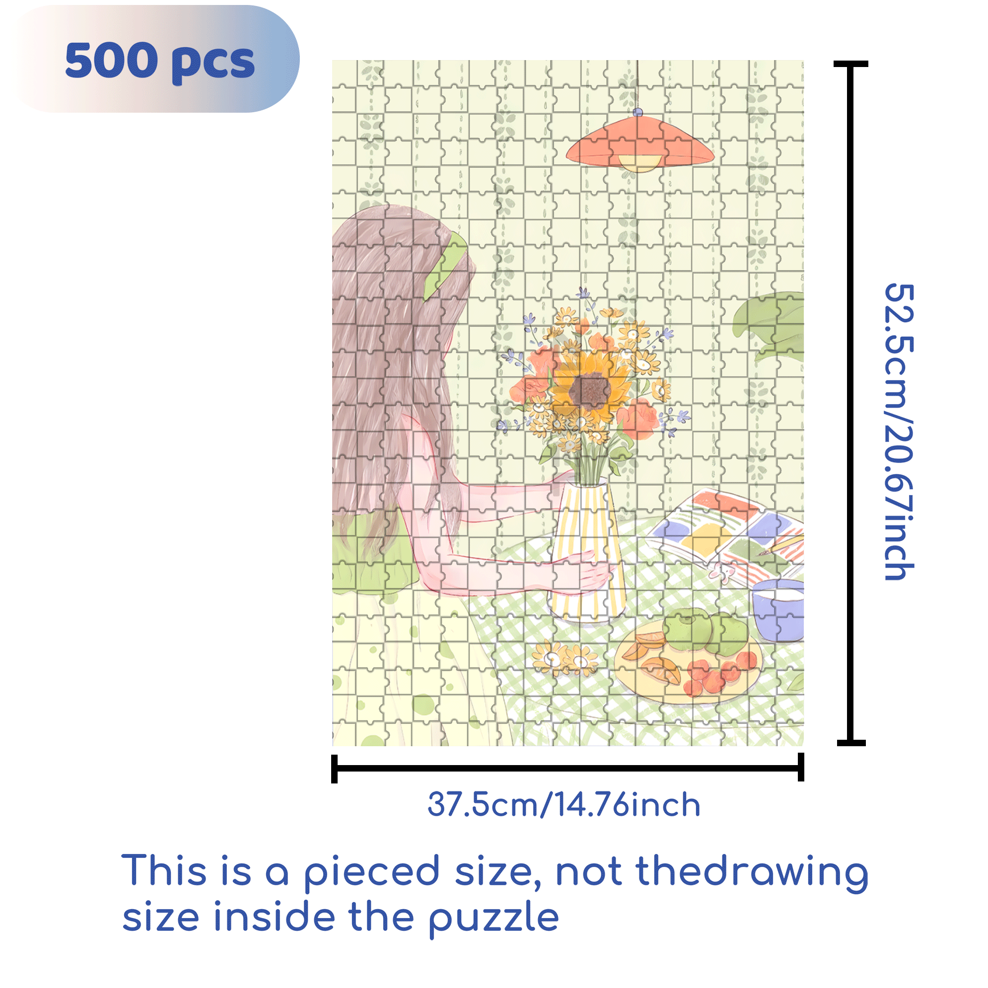 Draw A Page Of Summer 500pcs/1000pcs Jigsaw Puzzle, Scratch-Resistant, Interactive Family Game & Brain-Boosting DIY Decor, Perfect for Halloween, Christmas & New Year Gifts, Family Puzzle Game