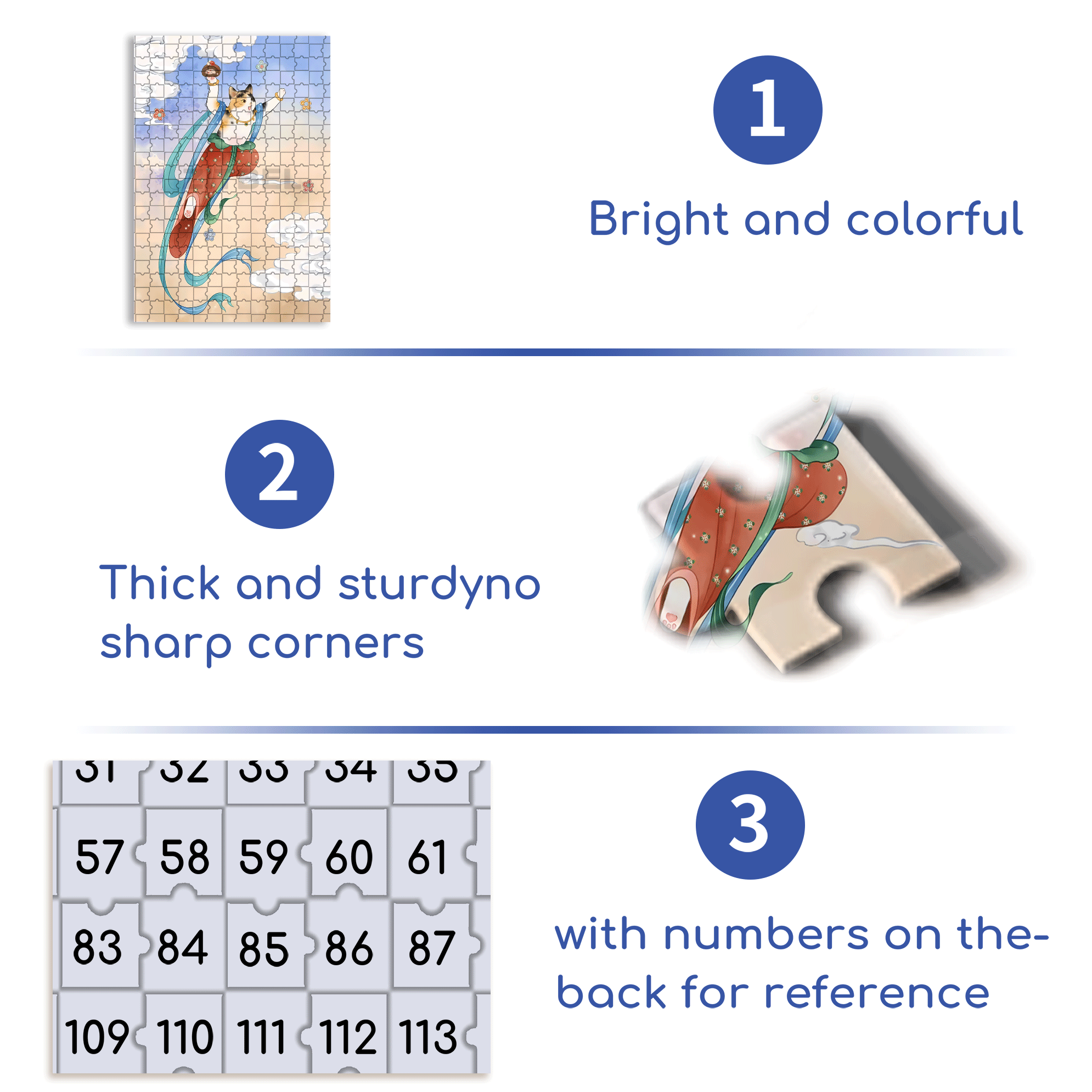 Flying Cat 2 500pcs/1000pcs Jigsaw Puzzle, Scratch-Resistant, Interactive Family Game & Brain-Boosting DIY Decor, Perfect for Halloween, Christmas & New Year Gifts, Family Puzzle Game