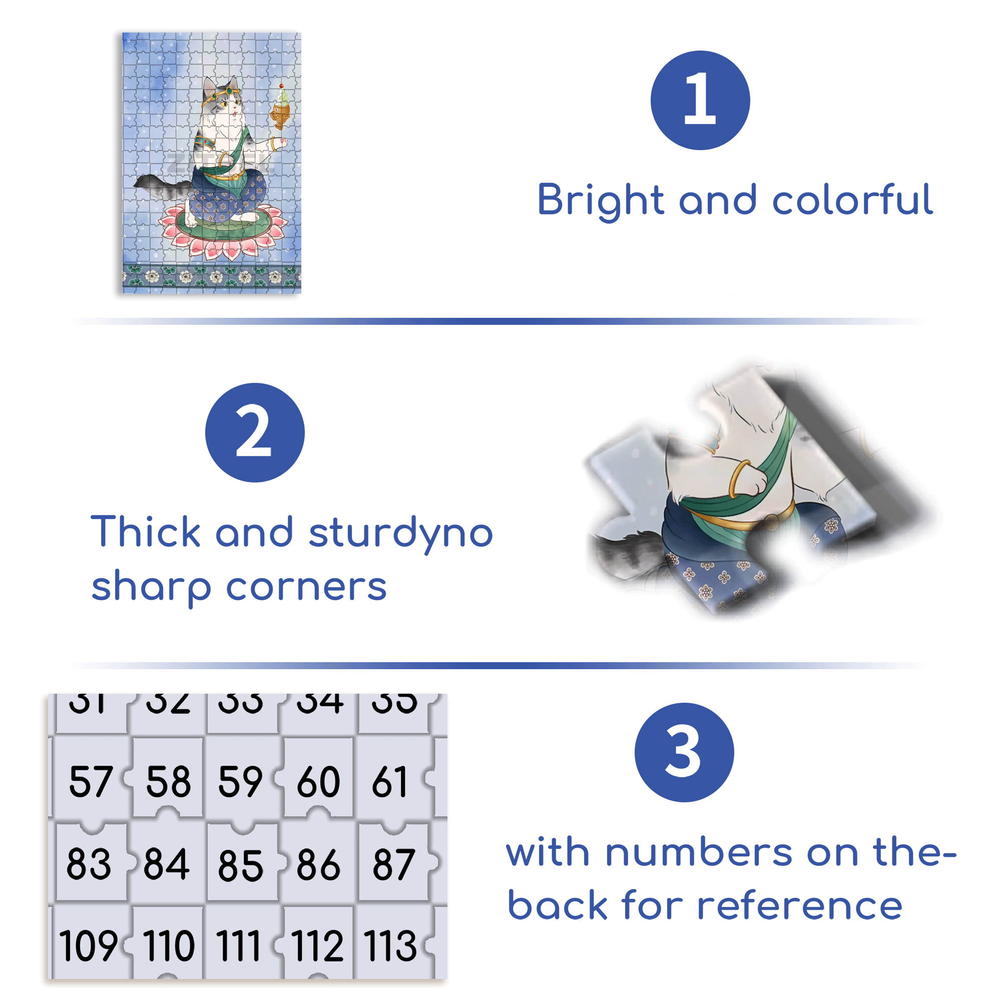 Flying Cat 4 500pcs/1000pcs Jigsaw Puzzle, Scratch-Resistant, Interactive Family Game & Brain-Boosting DIY Decor, Perfect for Halloween, Christmas & New Year Gifts, Family Puzzle Game