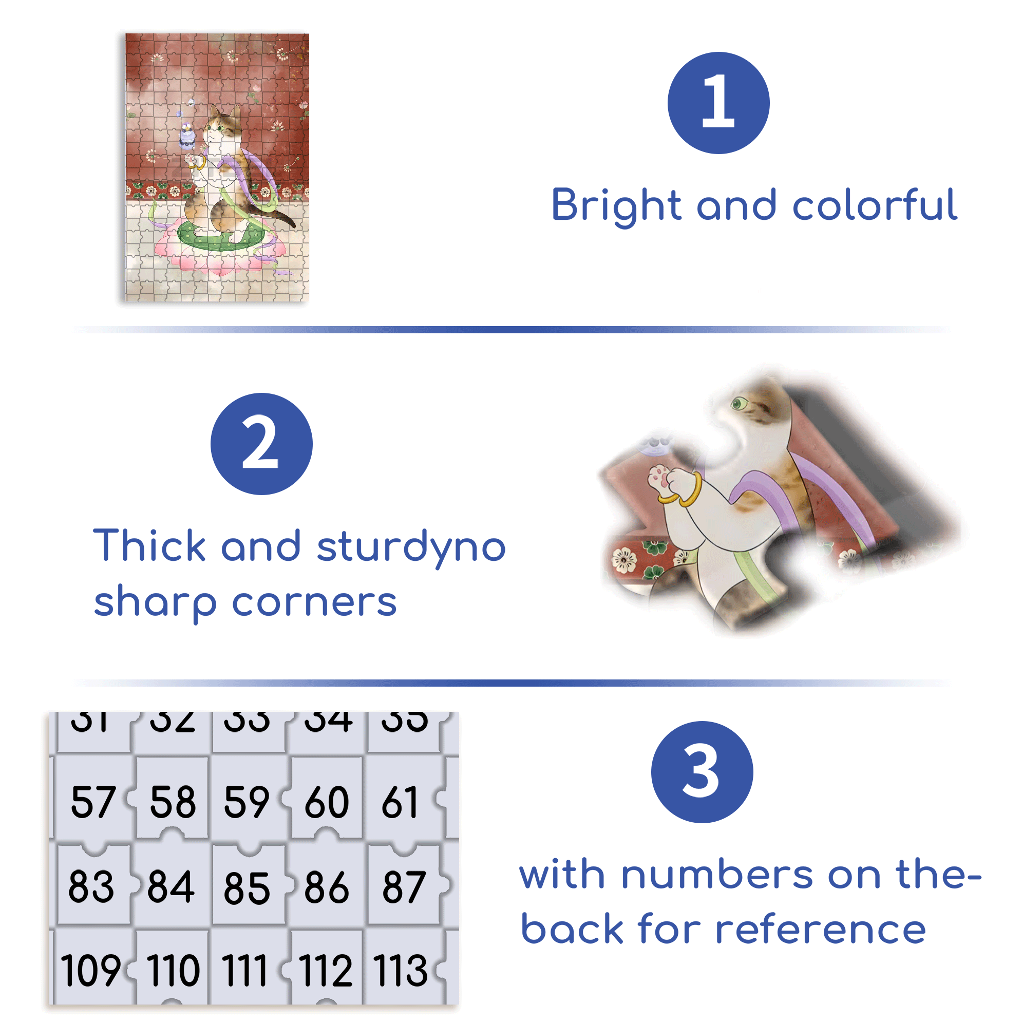 Flying Cat 9 500pcs/1000pcs Jigsaw Puzzle, Scratch-Resistant, Interactive Family Game & Brain-Boosting DIY Decor, Perfect for Halloween, Christmas & New Year Gifts, Family Puzzle Game