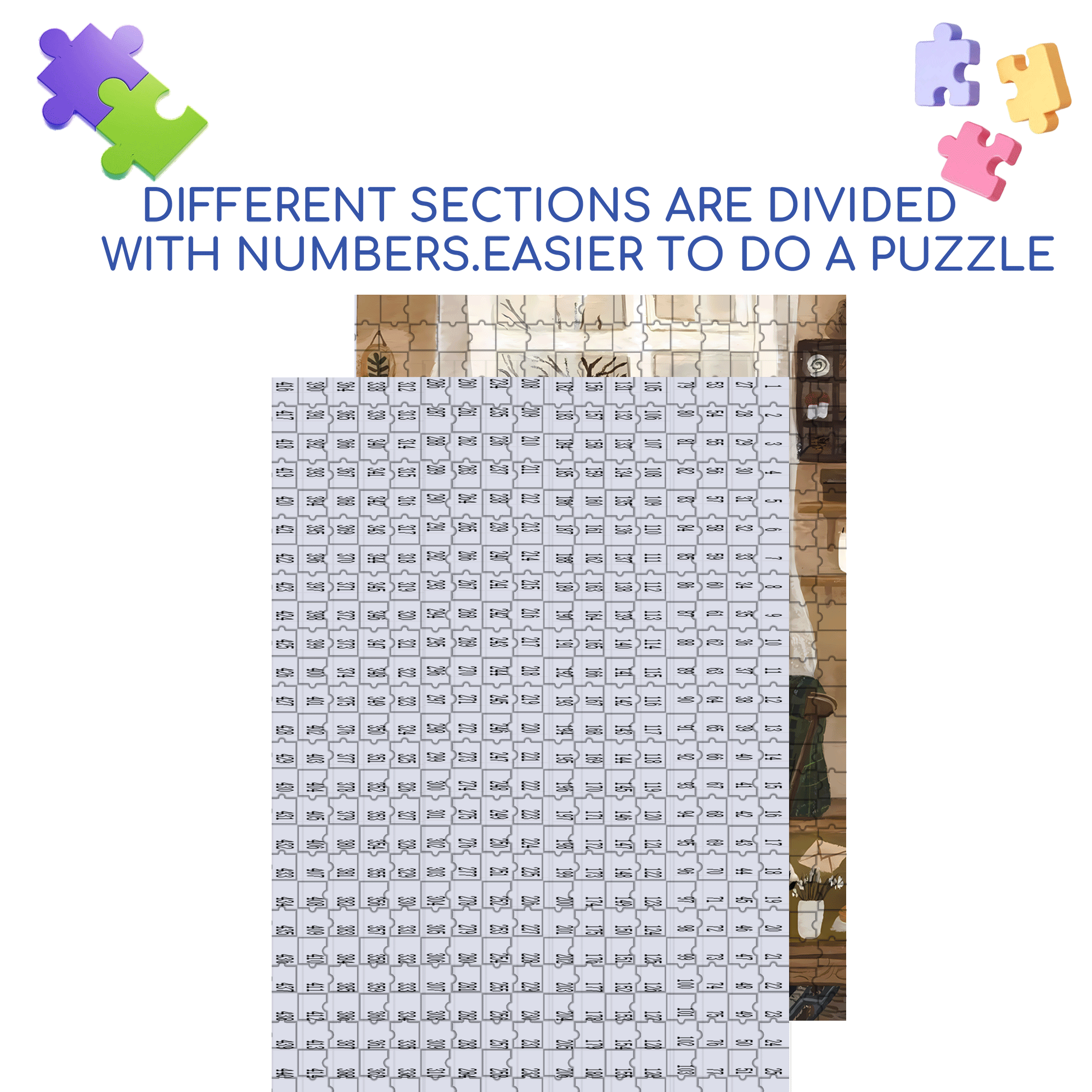 Gentle Breeze 500pcs/1000pcs Jigsaw Puzzle, Scratch-Resistant, Interactive Family Game & Brain-Boosting DIY Decor, Perfect for Halloween, Christmas & New Year Gifts, Family Puzzle Game