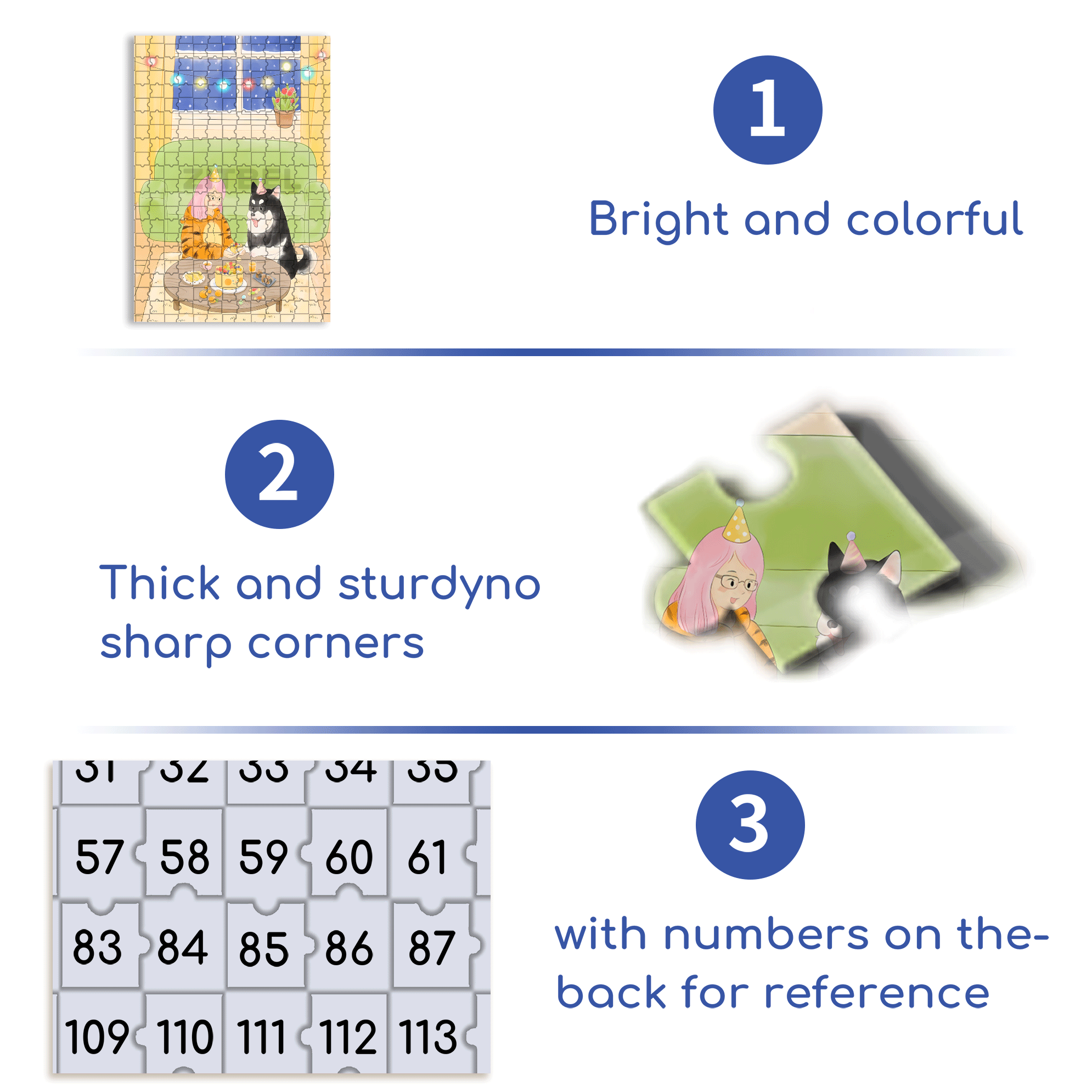 Happy birthday, Dear. 500pcs/1000pcs Jigsaw Puzzle, Scratch-Resistant, Interactive Family Game & Brain-Boosting DIY Decor, Perfect for Halloween, Christmas & New Year Gifts, Family Puzzle Game