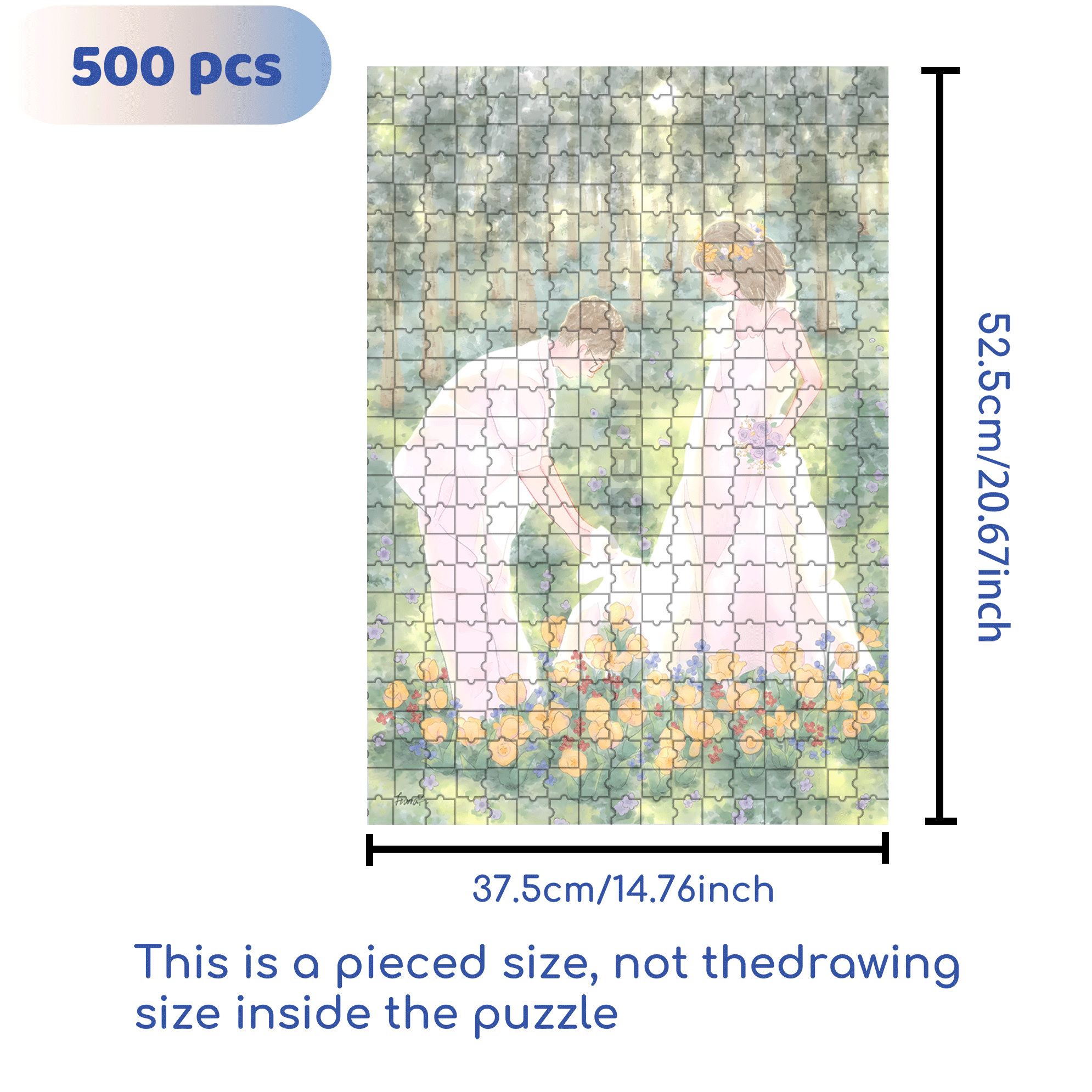 Happy Wedding 2 500pcs/1000pcs Jigsaw Puzzle, Scratch-Resistant, Interactive Family Game & Brain-Boosting DIY Decor, Perfect for Halloween, Christmas & New Year Gifts, Family Puzzle Game