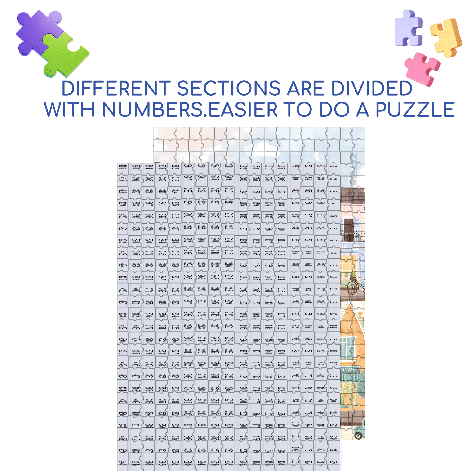 Healing Style 500pcs/1000pcs Jigsaw Puzzle, Scratch-Resistant, Interactive Family Game & Brain-Boosting DIY Decor, Perfect for Halloween, Christmas & New Year Gifts, Family Puzzle Game