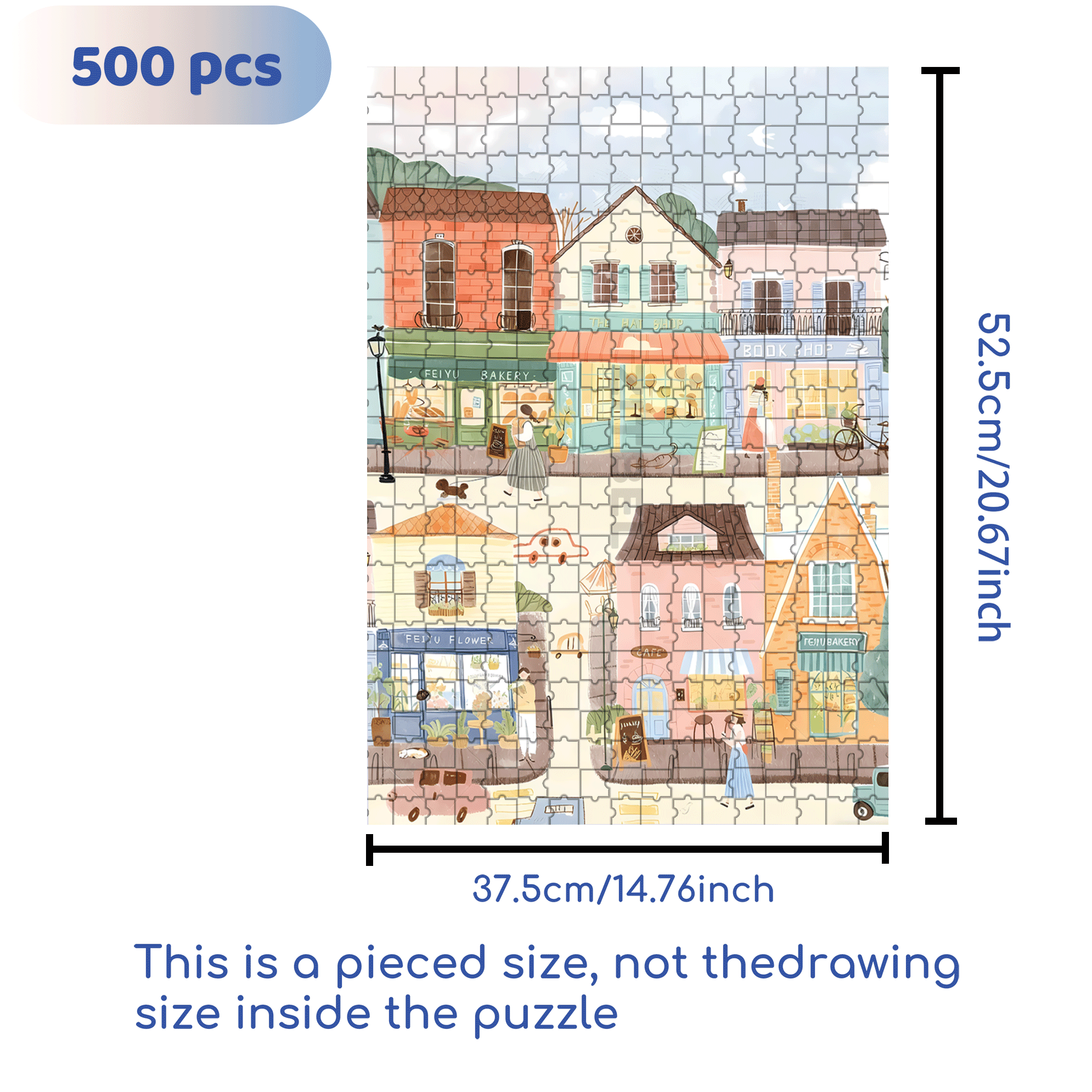 Healing Style 500pcs/1000pcs Jigsaw Puzzle, Scratch-Resistant, Interactive Family Game & Brain-Boosting DIY Decor, Perfect for Halloween, Christmas & New Year Gifts, Family Puzzle Game