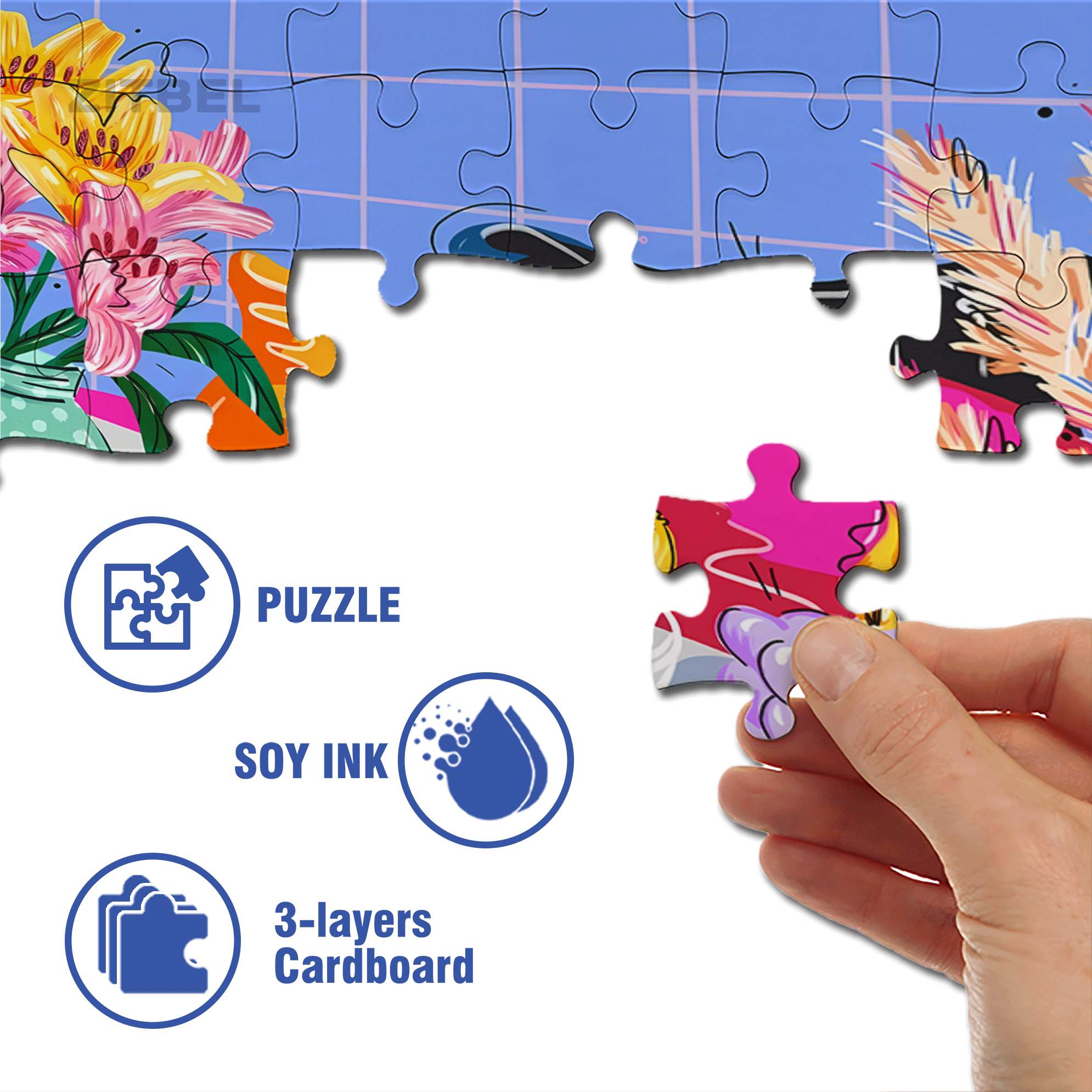 Infinite Passion 2 500pcs/1000pcs Jigsaw Puzzle, Scratch-Resistant, Interactive Family Game & Brain-Boosting DIY Decor, Perfect for Halloween, Christmas & New Year Gifts, Family Puzzle Game