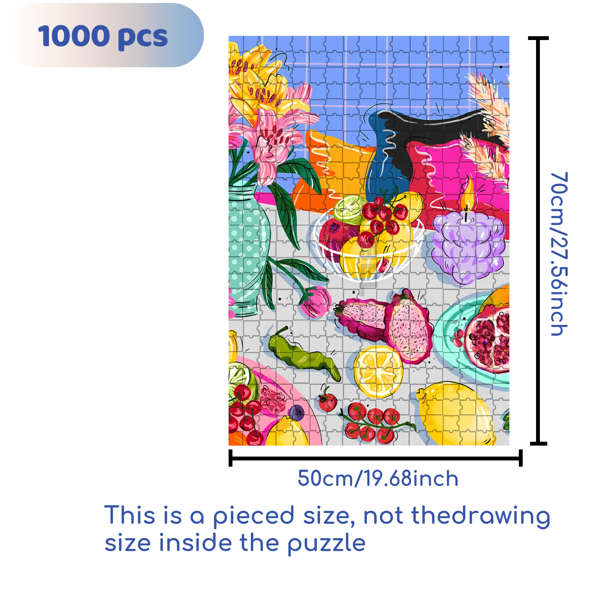Infinite Passion 2 500pcs/1000pcs Jigsaw Puzzle, Scratch-Resistant, Interactive Family Game & Brain-Boosting DIY Decor, Perfect for Halloween, Christmas & New Year Gifts, Family Puzzle Game